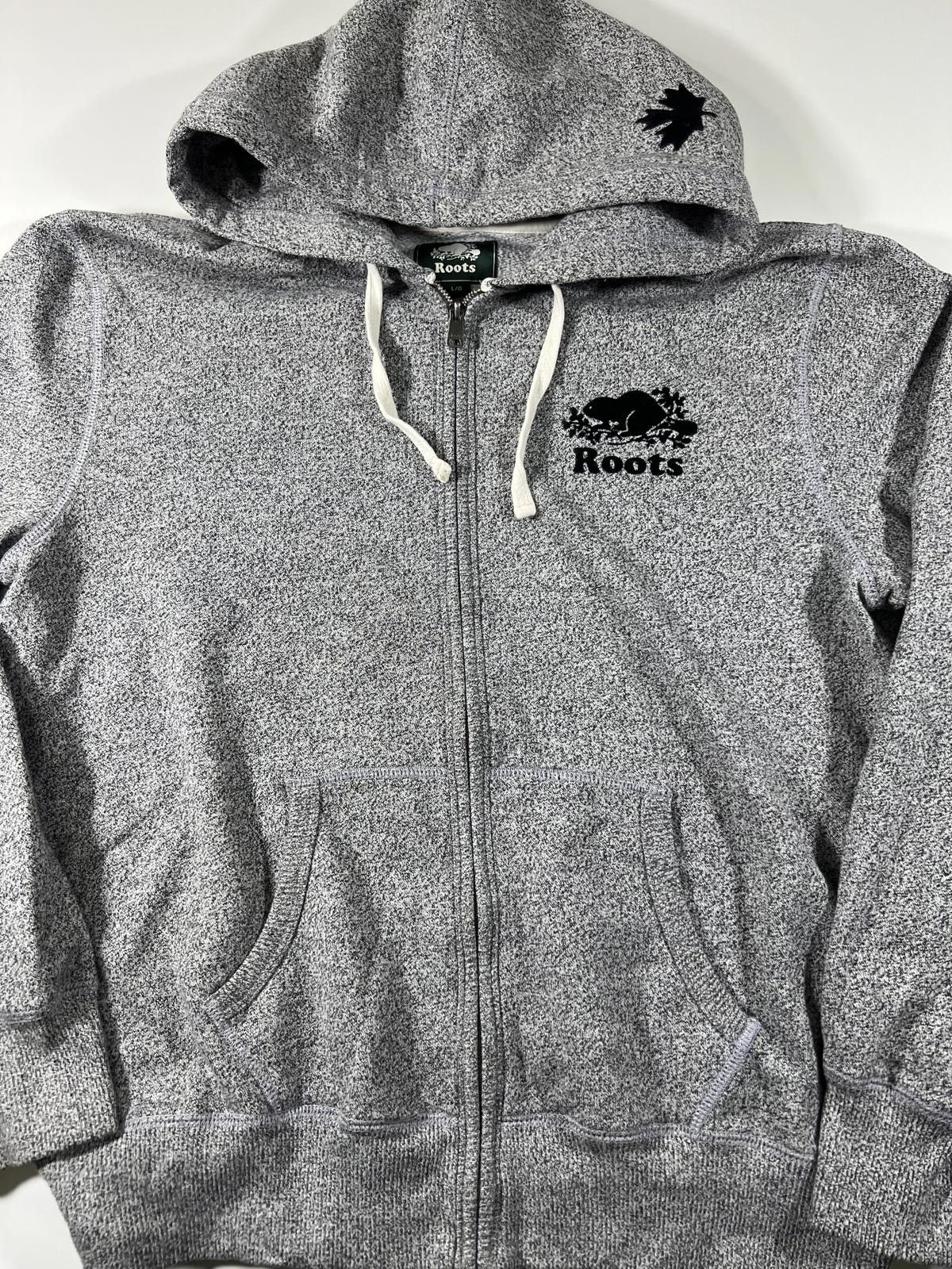 Roots Roots Grey Zip-Up Hoodie with Hood and Drawstrings Size US L / EU 52-54 / 3 - 1 Thumbnail