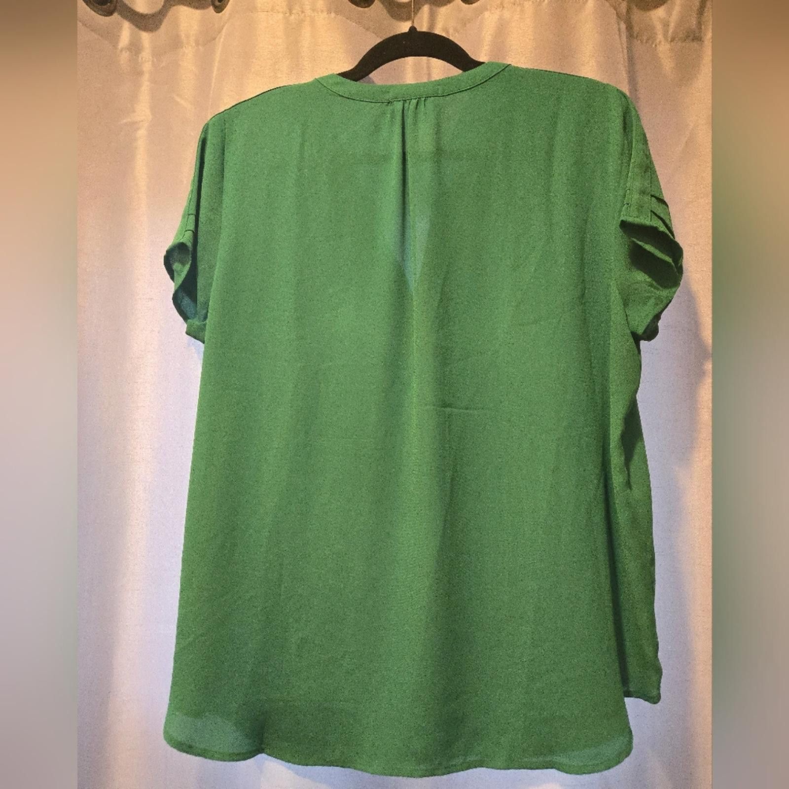 Designer Kelly Green Blouse Size L / US 10 / IT 46 - 6 Thumbnail