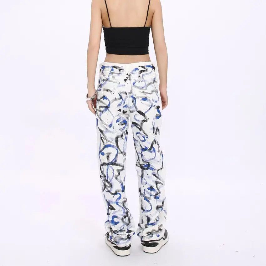 Designer × Japanese Brand Vintage Hip Hop Streetwear Loose Casual Jeans Size US 31 - 4 Thumbnail