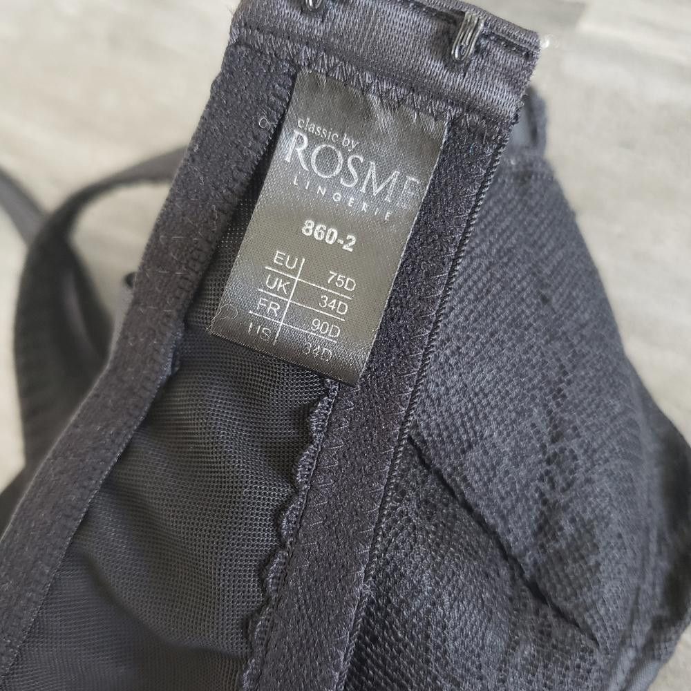 Designer Black Detailed ROSME Demi Bra Size ONE SIZE - 3 Thumbnail