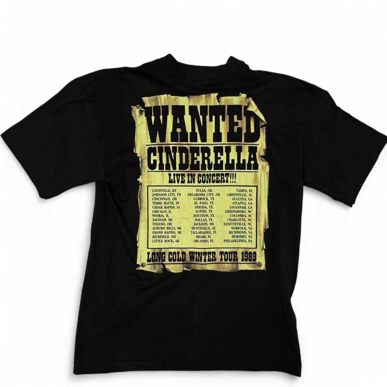 Vintage 1989 VTG Cinderella Wanted Long Cold Winter Tour Band T Shir Size US L / EU 52-54 / 3 - 3 Thumbnail