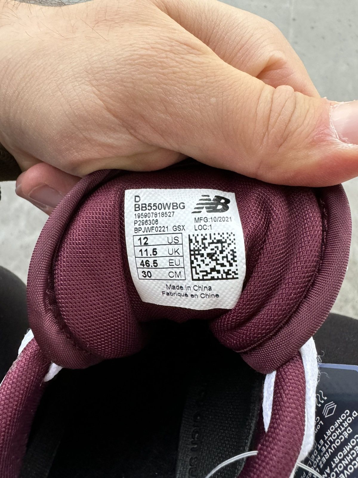 New Balance × Off-White New Balance 550 Burgundy Cyan Size US 12 / EU 45 - 8 Thumbnail