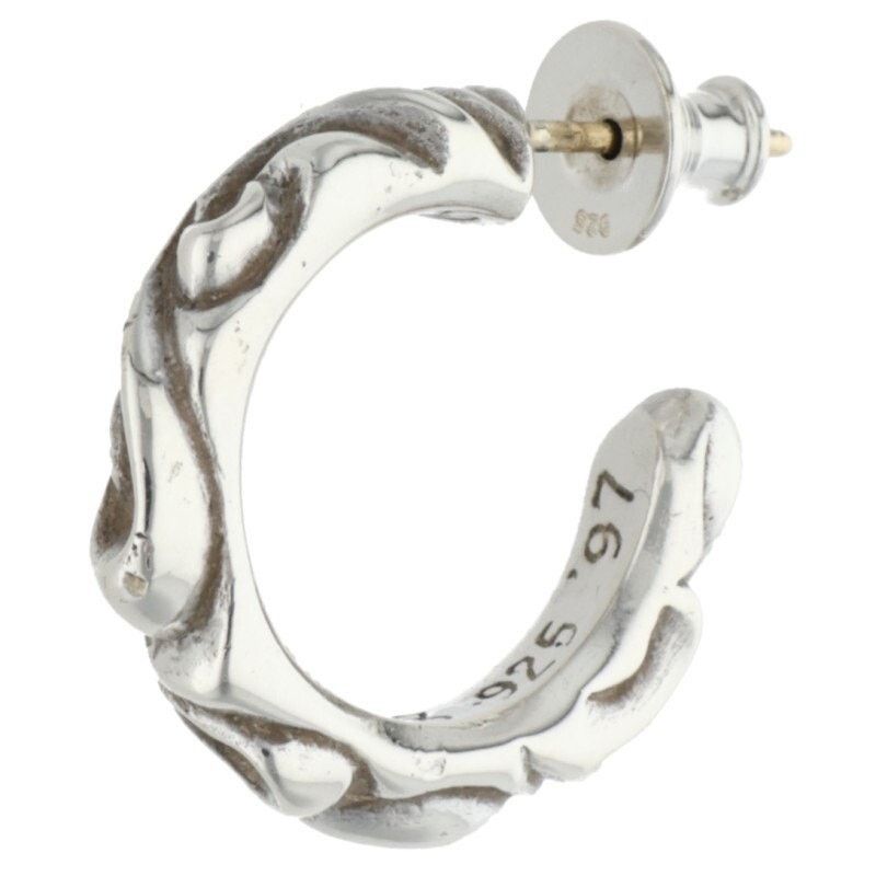 Chrome Hearts Chrome Hearts Scroll Hoop Silver Earring Size ONE SIZE - 1 Thumbnail