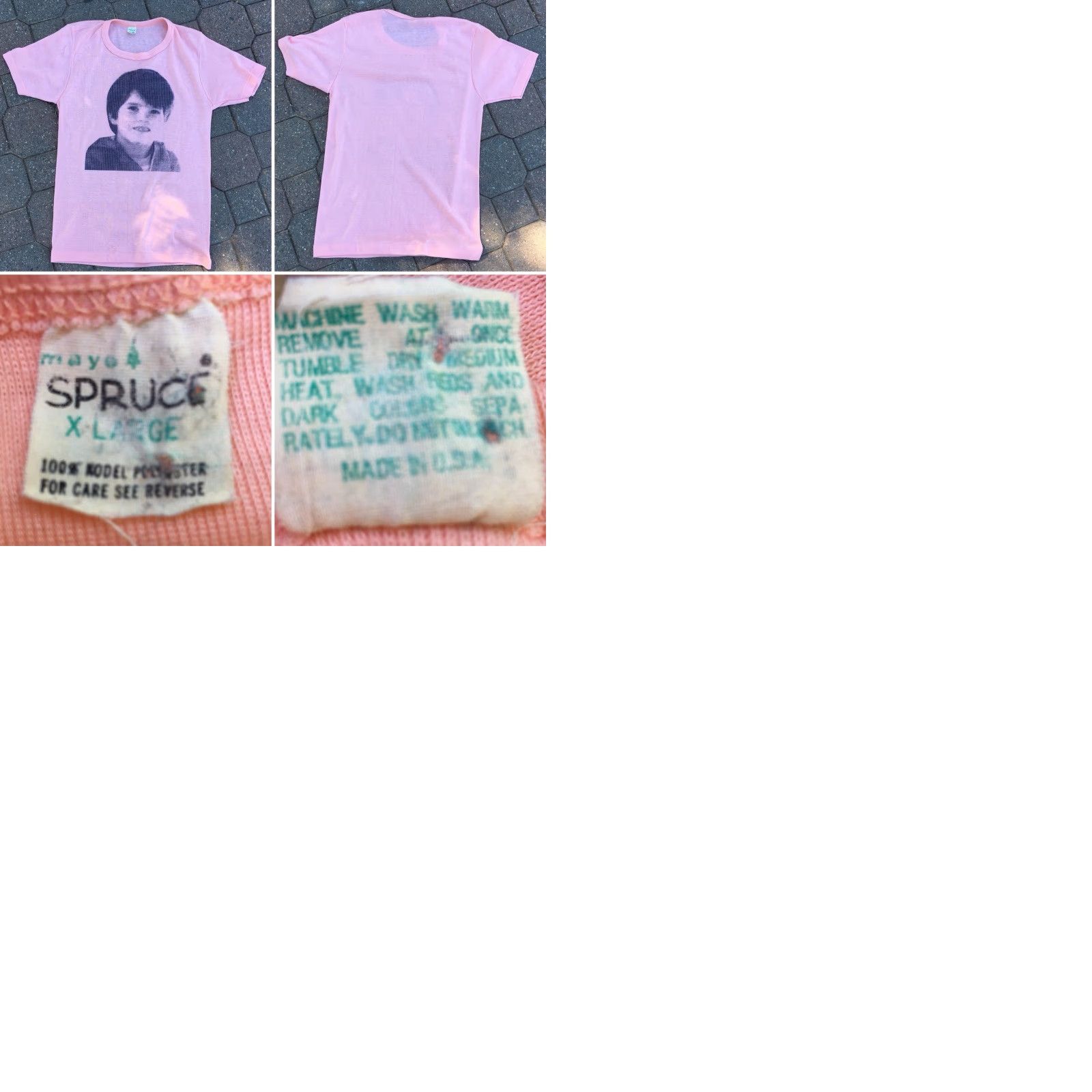 Vintage VINTAGE Mayo Spruce T-Shirt Photo Tee 70s 1970s 80s XL Pastel USA Unisex Graphic Tee Shirt Mens Womens Boys Girls Apparel Size US XL / EU 56 / 4 - 9 Thumbnail