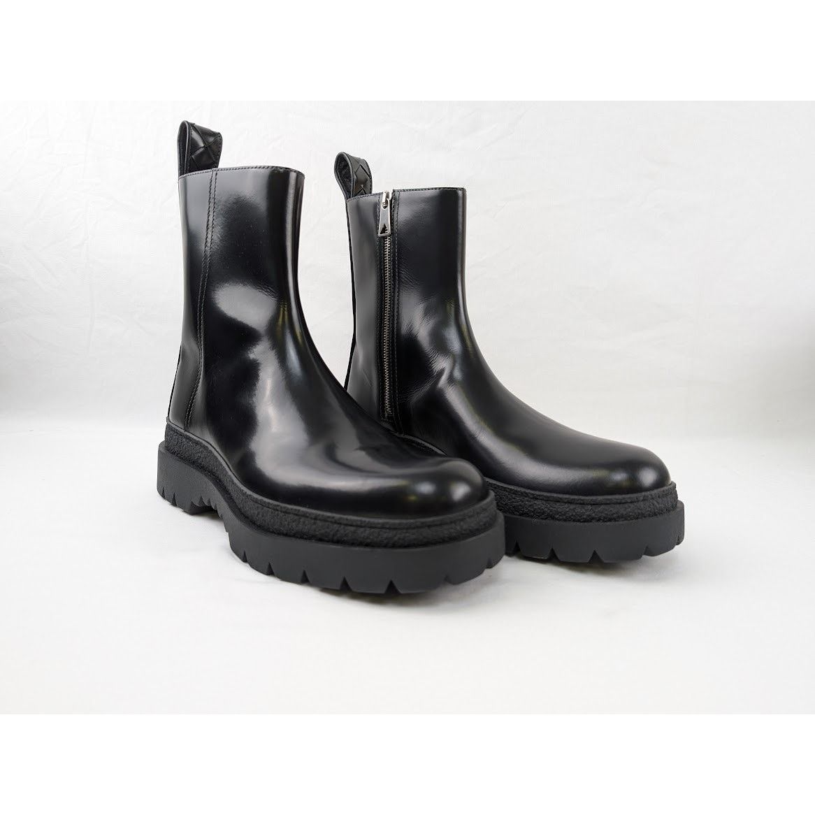 Bottega Veneta o1rshd1 Texas Calf Highway Ankle Boot in Black 45 Size US 12 / EU 45 - 1 Thumbnail