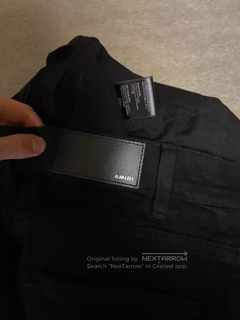 Amiri Amiri Black patch leather denim jeans size 31 Size US 31 - 7 Thumbnail