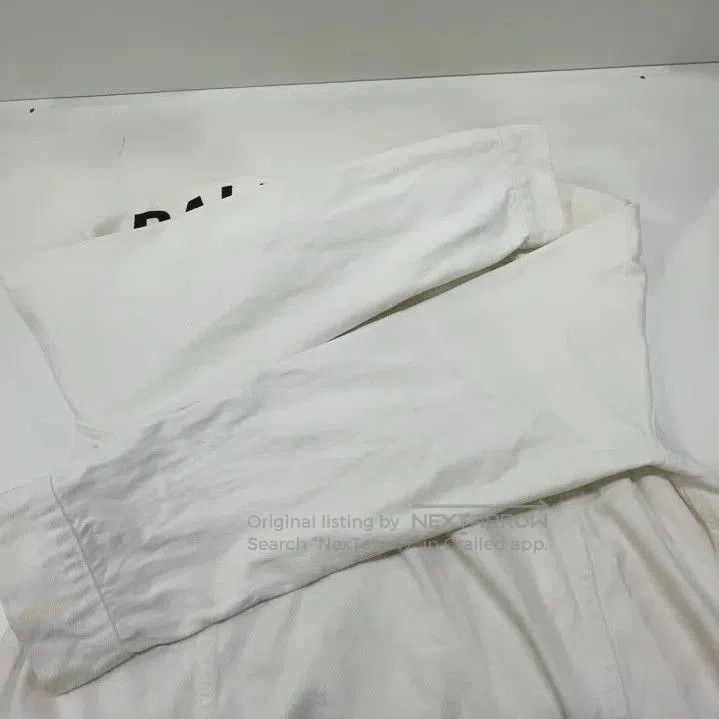 Balenciaga Balenciaga White Denim Jacket with Logo. Size US L / EU 52-54 / 3 - 7 Thumbnail