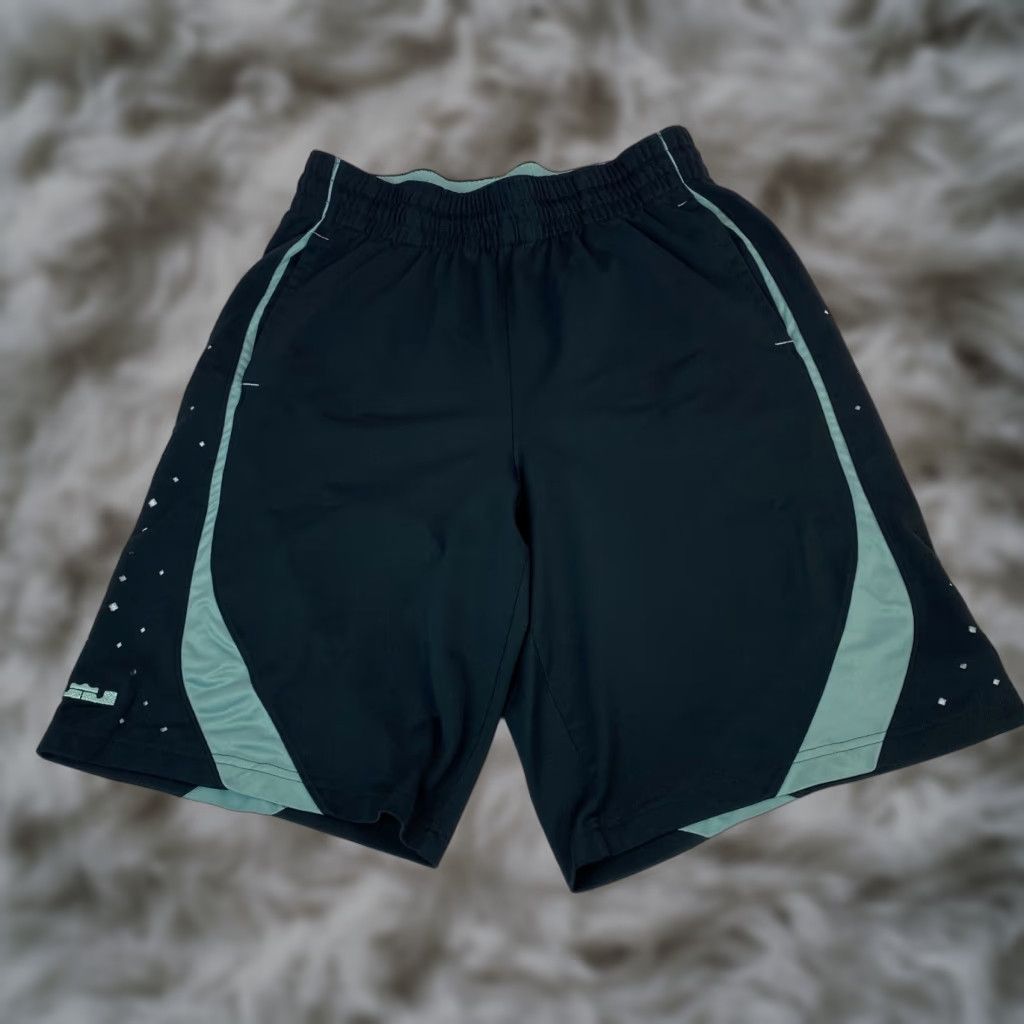 Nike Nike Lebron James Board Shorts Swim Trunks Mens Athletic Logo Drawstring Medium Blue Size US 31 - 1 Thumbnail