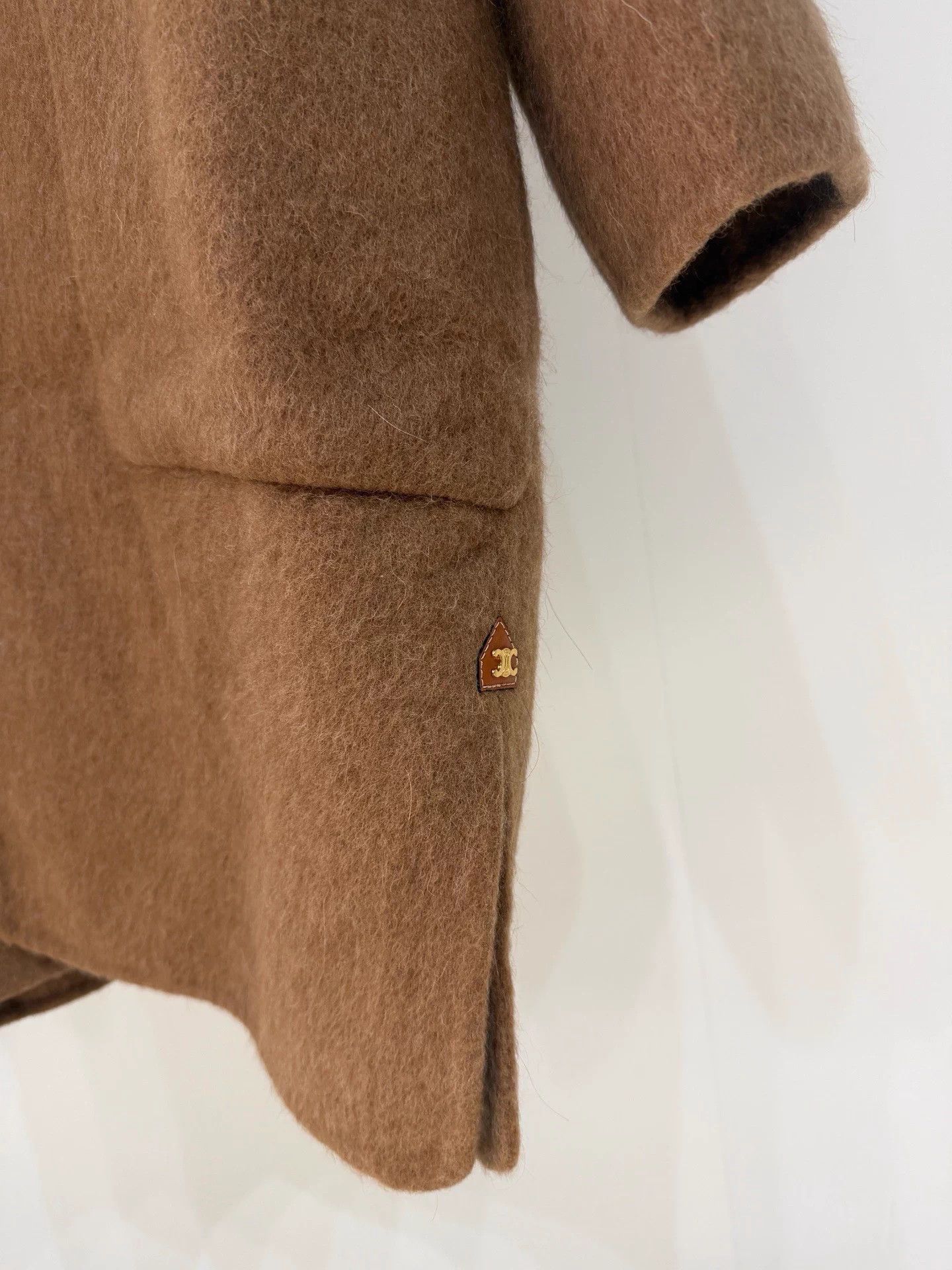 Celine Celine Camel Alpaca Wool Coat Leather Trim 34 Size XS / US 0-2 / IT 36-38 - 3 Thumbnail
