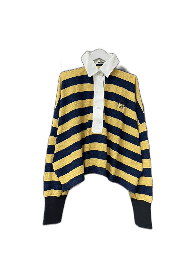 Loewe Loewe Black Yellow Striped Long Sleeve Polo-yf Size US XS / EU 42 / 0 - 1 Thumbnail