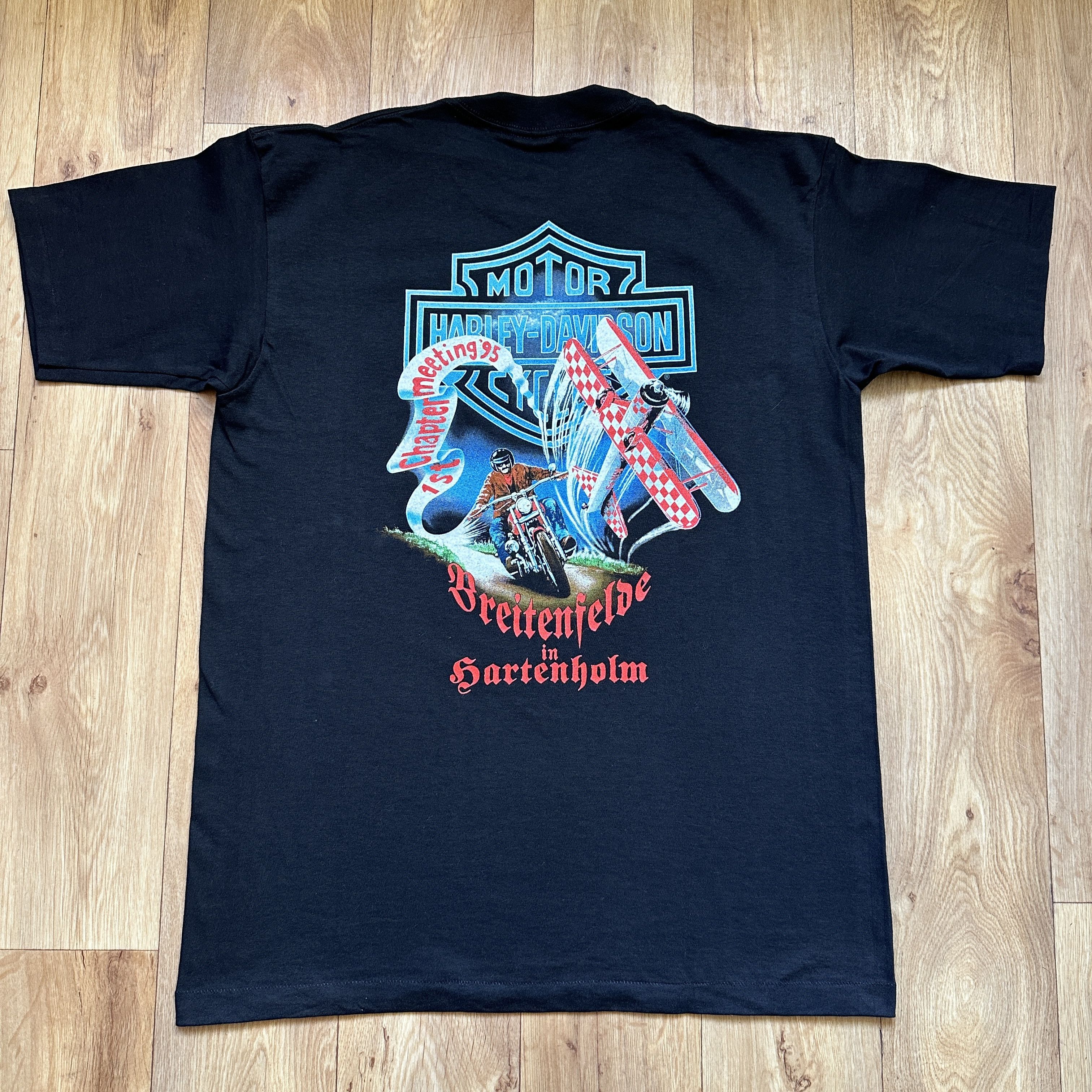 Harley Davidson Vintage Harley Davidson T-Shirt Rare 2-Sided 90s Rare Size M Size US M / EU 48-50 / 2 - 5 Thumbnail