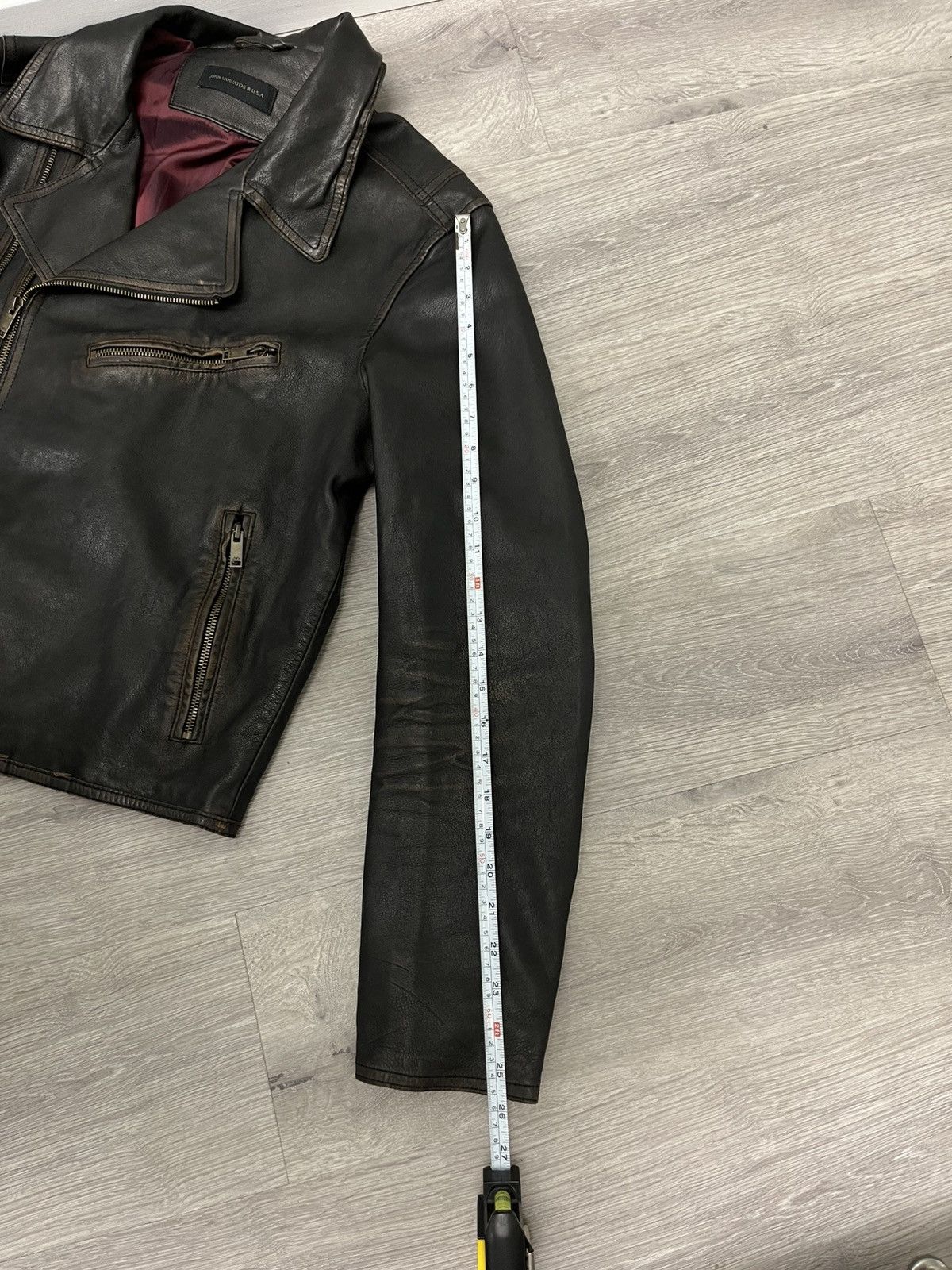 John Varvatos Asymmetrical leather biker jacket. Size US L / EU 52-54 / 3 - 16 Thumbnail