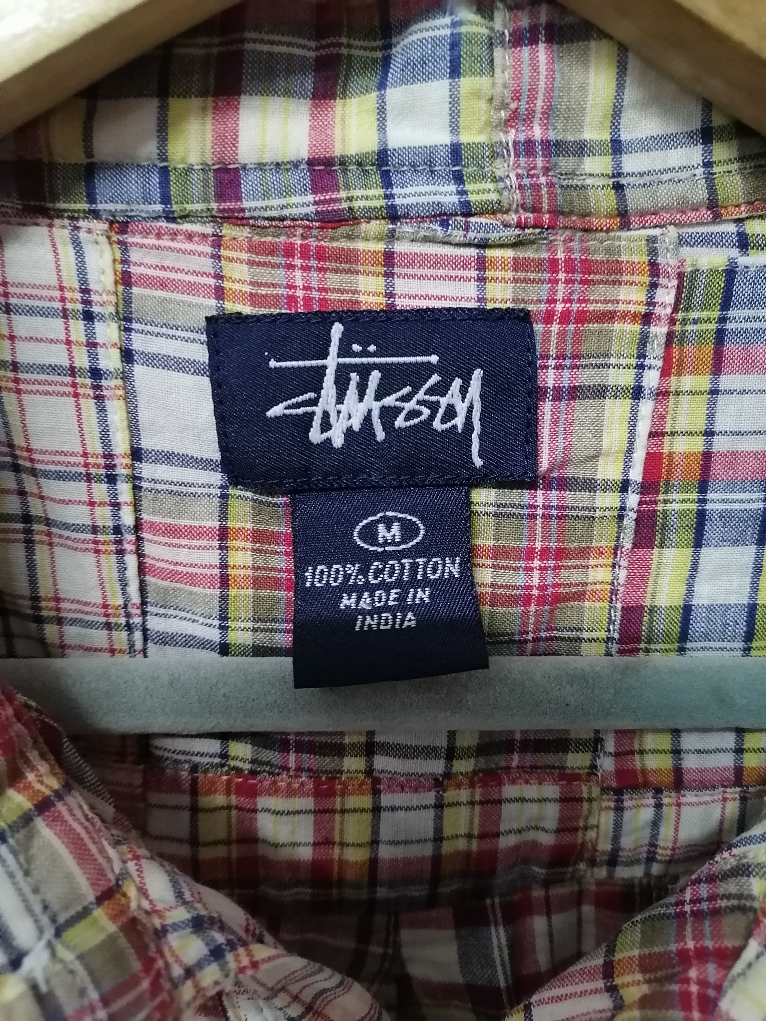 Vintage Vintage 90s Stussy Tartan Plaid Patchwork Button Up Shirt Size US M / EU 48-50 / 2 - 4 Thumbnail