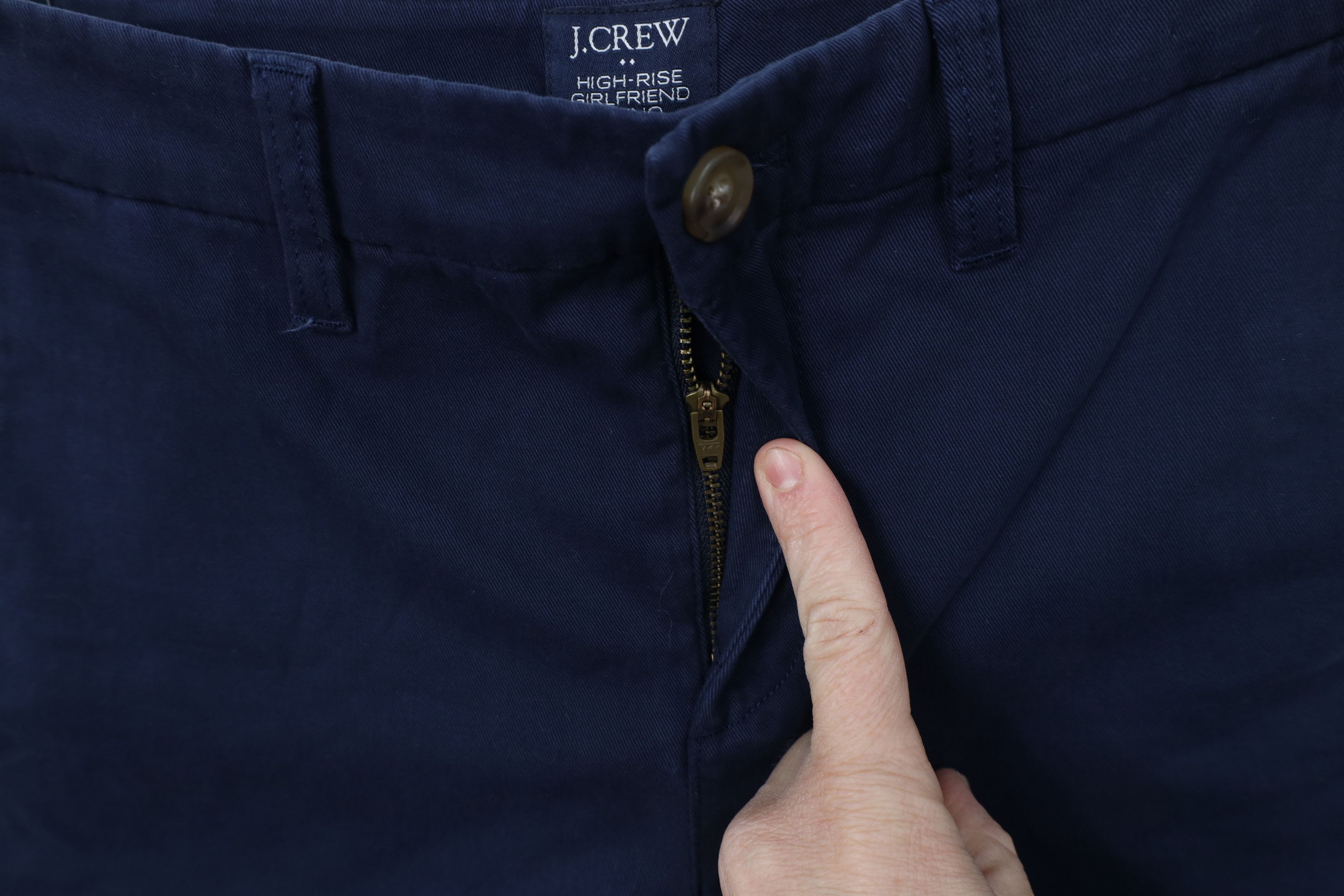 J.Crew New J Crew Girlfriend Chino Pants Trousers Navy Blue Size 26" / US 2 / IT 38 - 5 Thumbnail