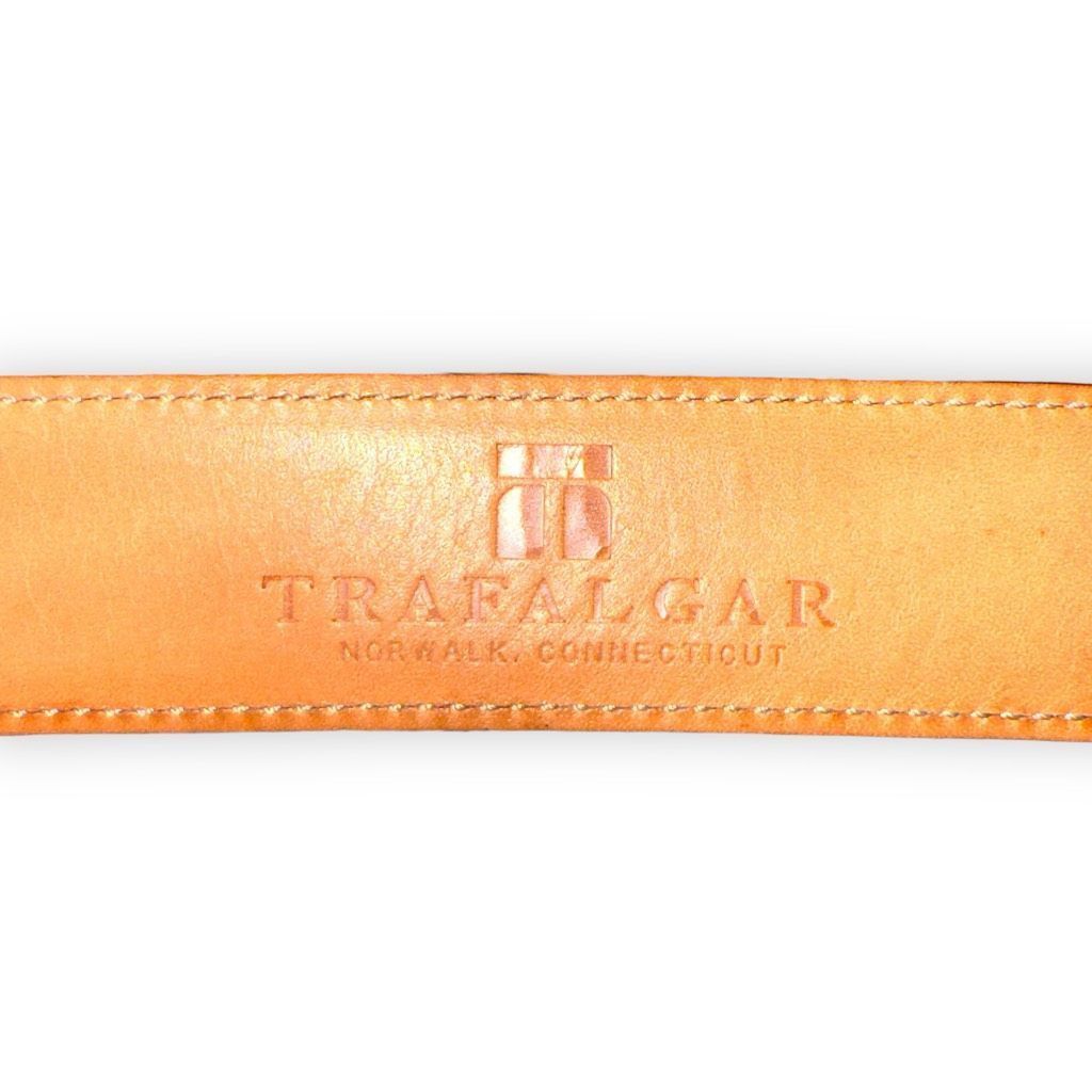 Trafalgar Trafalgar Black Hand Polished Cortina Leather Dress Belt 38 Size 38 - 5 Thumbnail