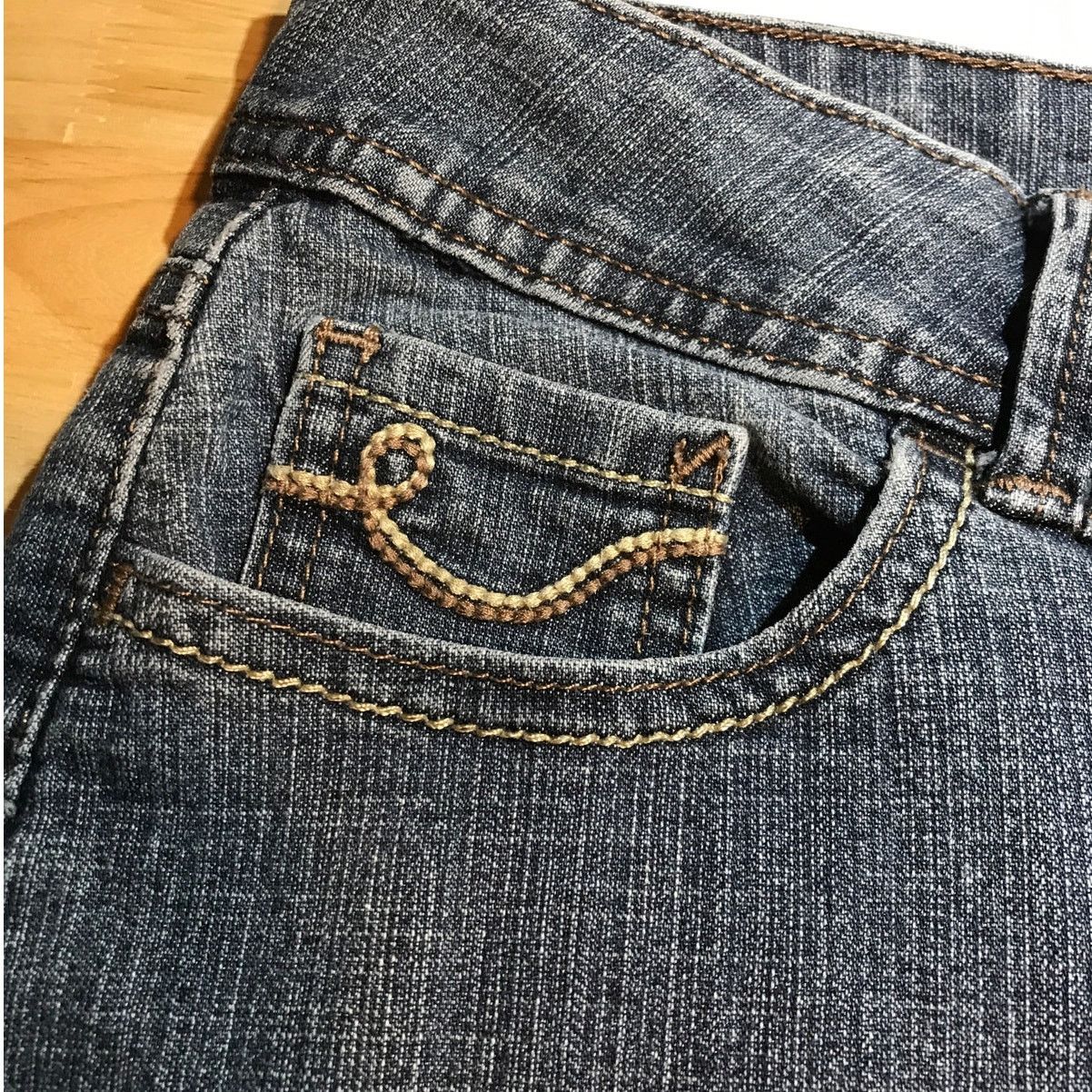 Lee Riders By Lee Blue Denim Mid-Rise Bermuda Jean Shorts 14M Size 36" / US 14 / IT 50 - 6 Thumbnail