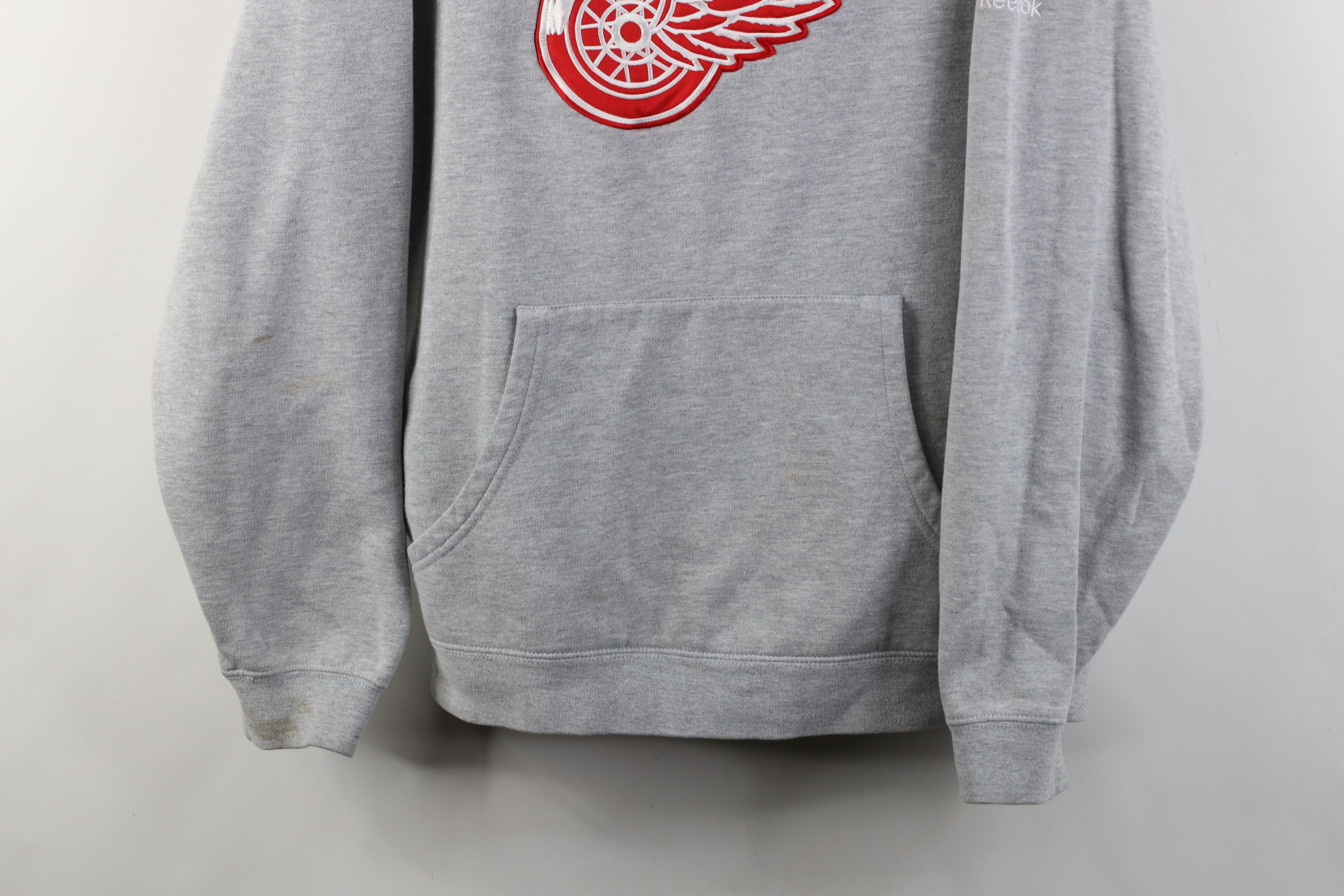 Reebok Vintage Reebok Detroit Red Wings Hockey Hoodie Sweatshirt Size US L / EU 52-54 / 3 - 3 Thumbnail