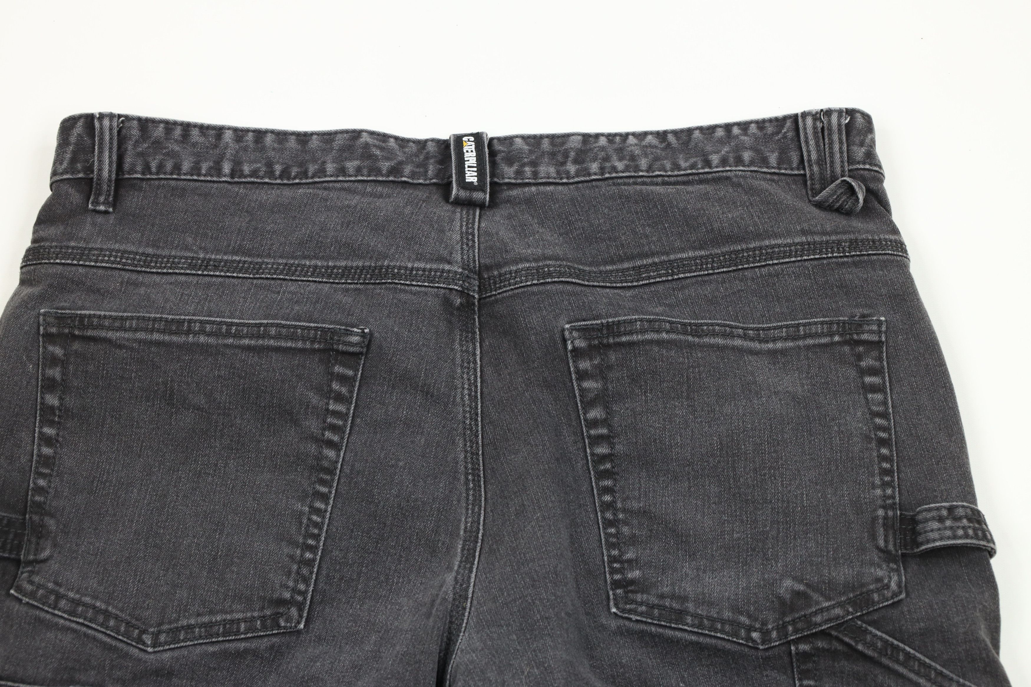 Caterpillar × Vintage Vintage Caterpillar Out Wide Leg Dungaree Denim Jeans Black Size US 38 / EU 54 - 9 Thumbnail