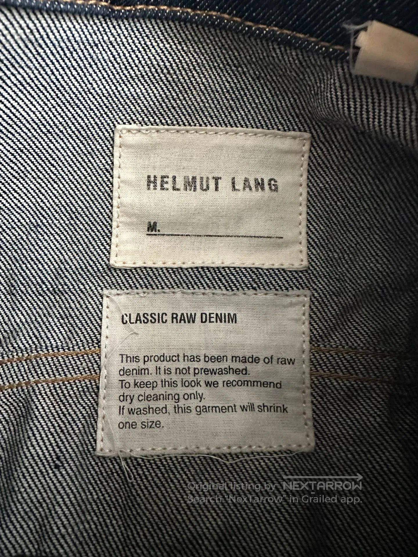 Helmut Lang Helmut Lang Type1 Raw Denim Jacket. Size US S / EU 44-46 / 1 - 4 Thumbnail