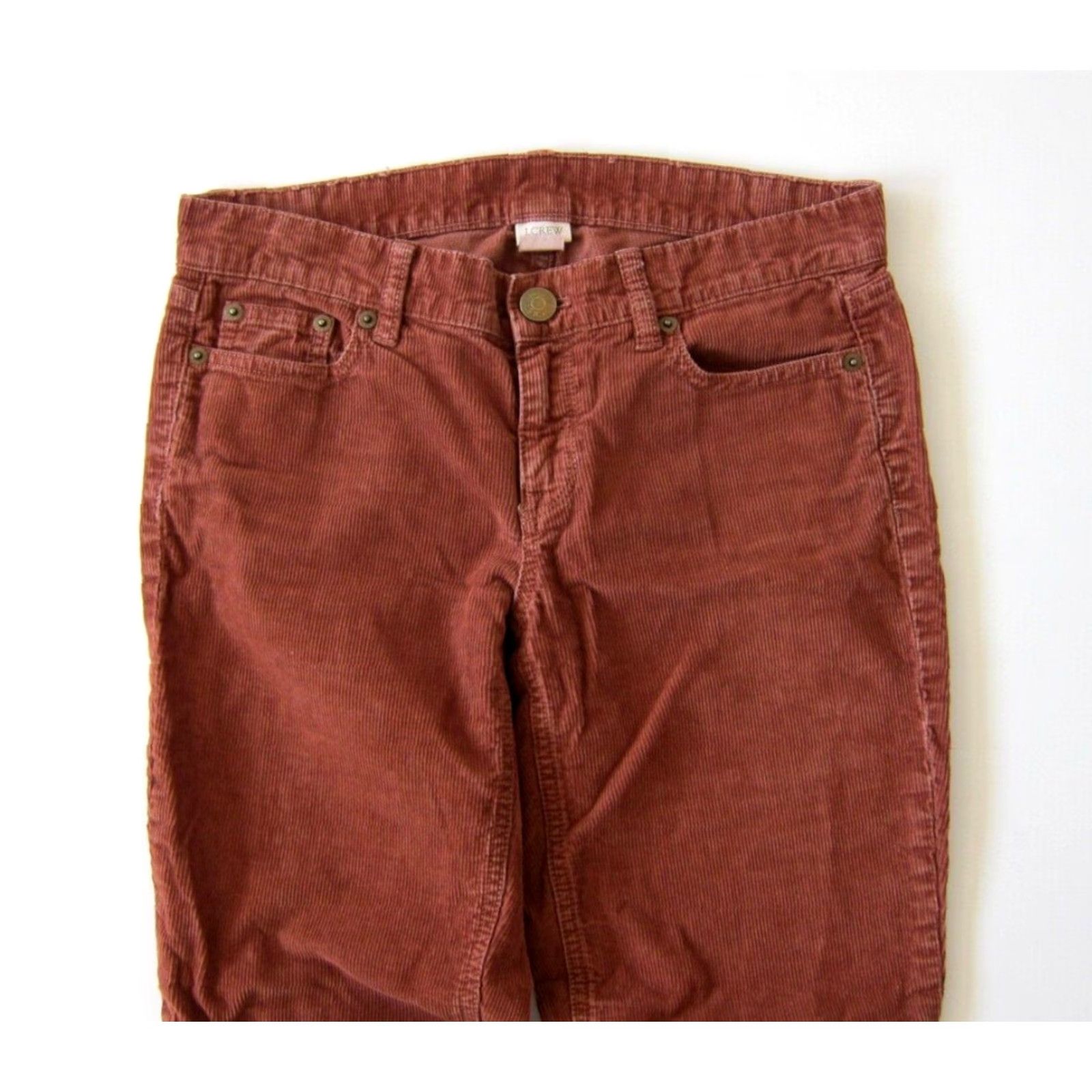 J.Crew VINTAGE J.Crew Cotton Brown Corduroy City Fit Matchstick Skinny Leg Pant 25R Womens Size 42" / US 20 - 3 Thumbnail