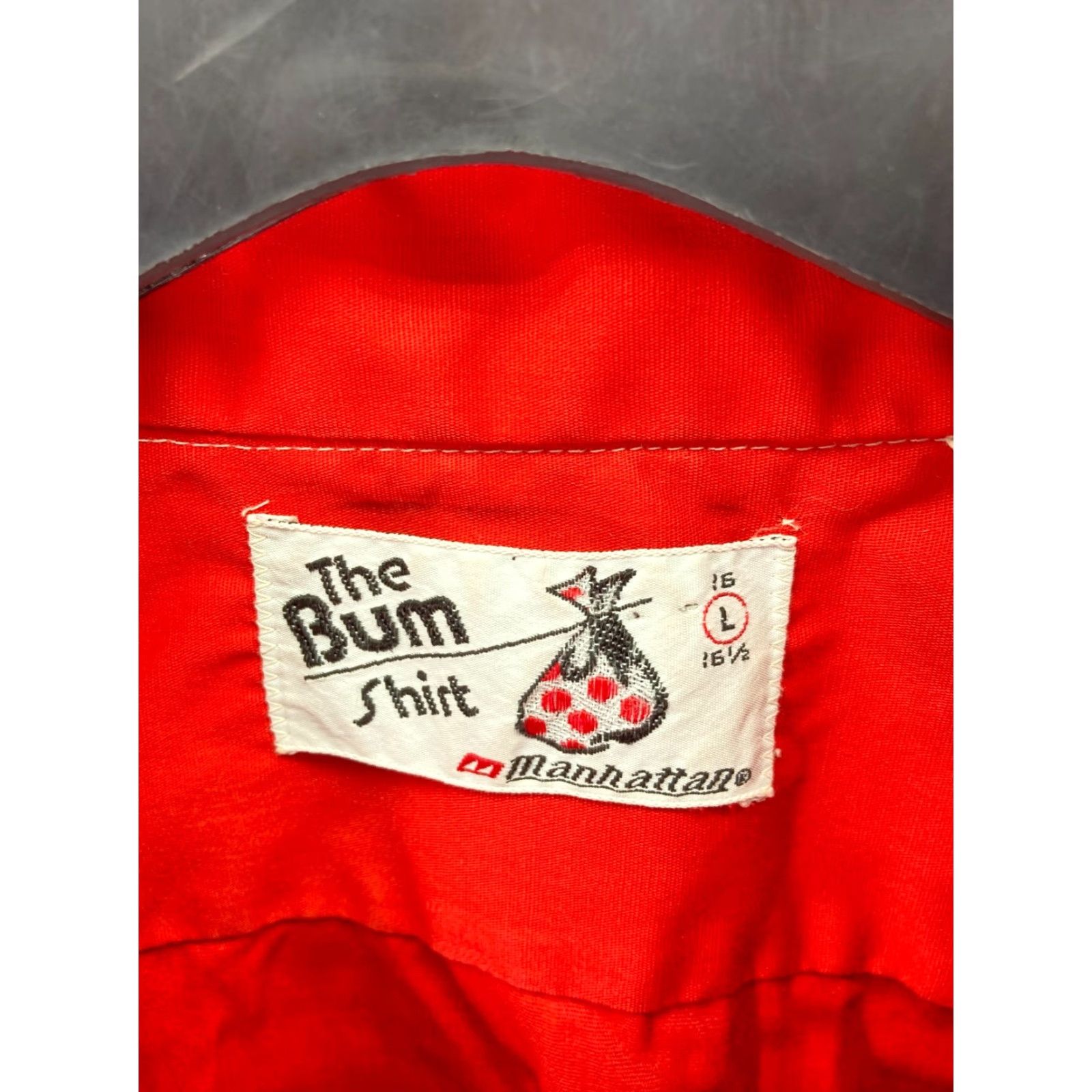 Vintage VINTAGE Bum Manhattan Pullover Shirt Mens L Red Button Long Sleeve 1970s Size US L / EU 52-54 / 3 - 7 Thumbnail