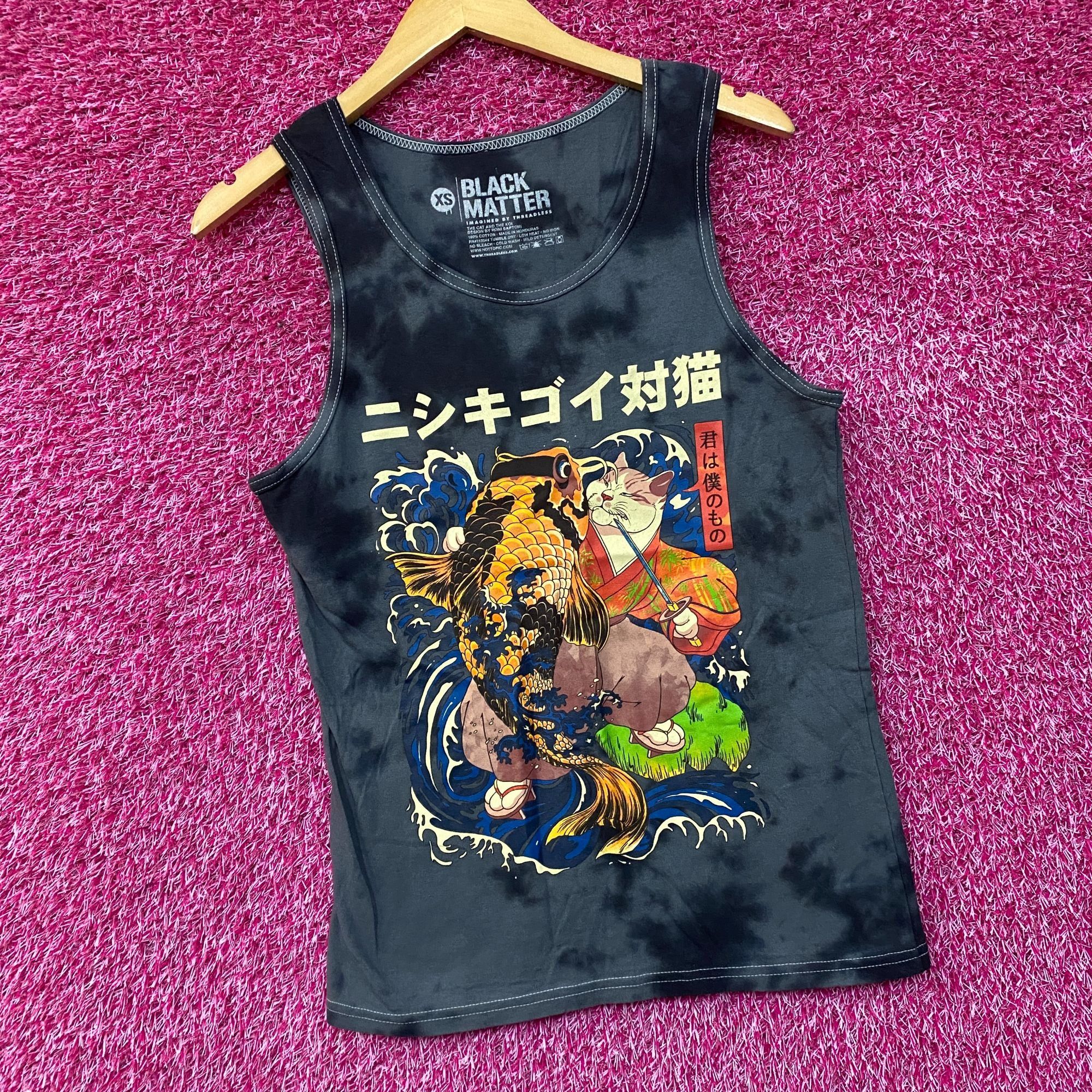 Other Black Matter The Cat and the Koi Graphic Design Tank Top Ext Size US XS / EU 42 / 0 - 3 Thumbnail