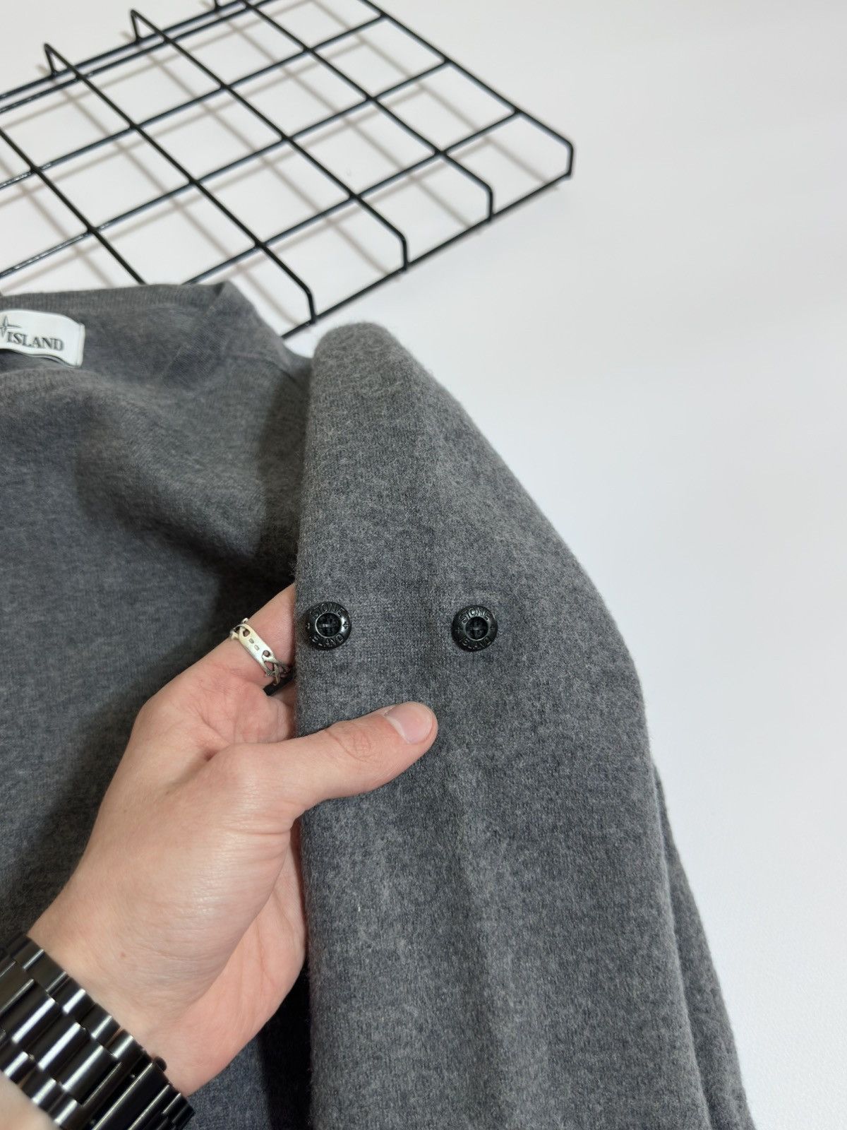 Stone Island Stone Island Grey Cashmere/Wool Crewneck Sweater Size US XXS / EU 40 - 4 Thumbnail