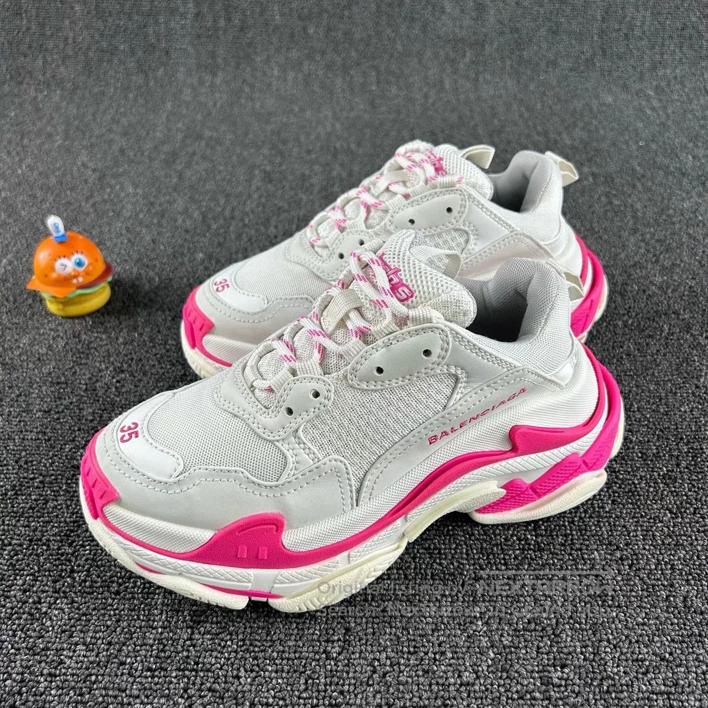 Balenciaga Balenciaga Triple S Pink White Sneakers. Size US 5 / IT 35 - 1 Thumbnail