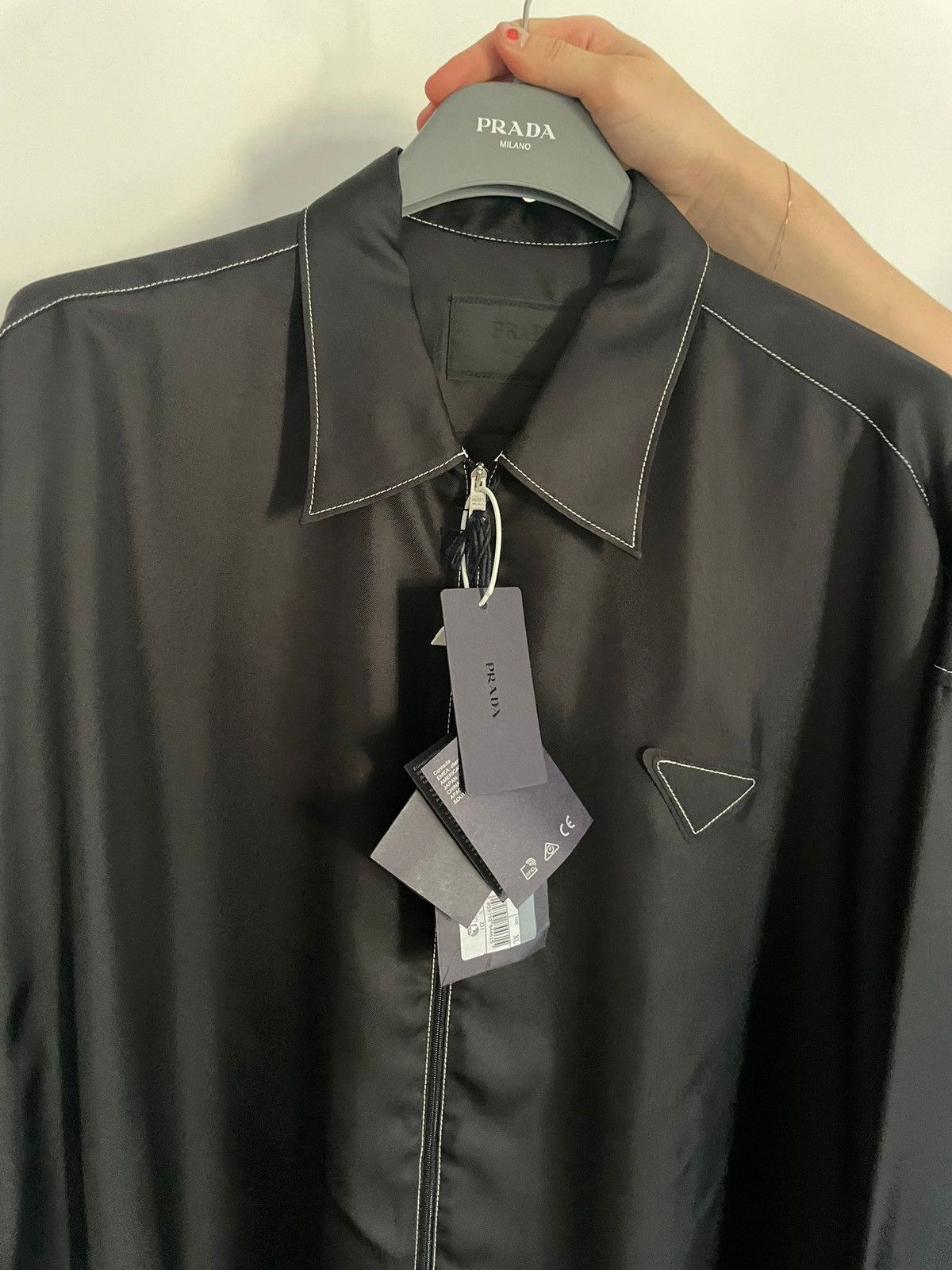 Designer × Prada Prada Silk Twill black Shirt Size US XL / EU 56 / 4 - 6 Thumbnail