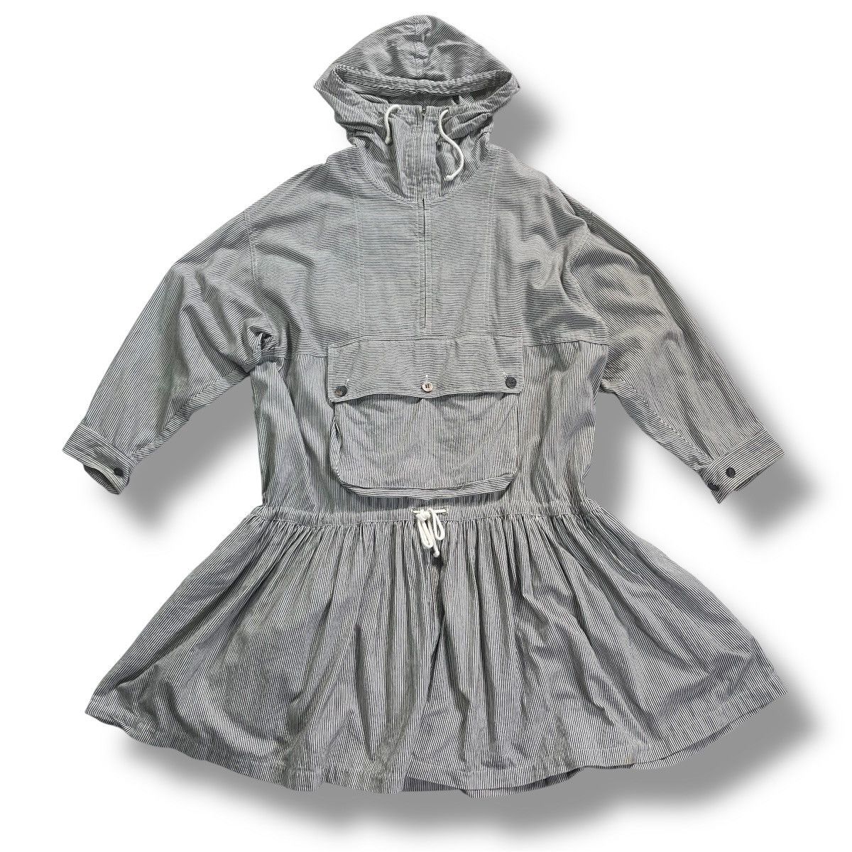 Issey Miyake Rare! Vintage Archive Issey Miyake Hickory Hoodie Dress Size XL / US 12-14 / IT 48-50 - 2 Thumbnail