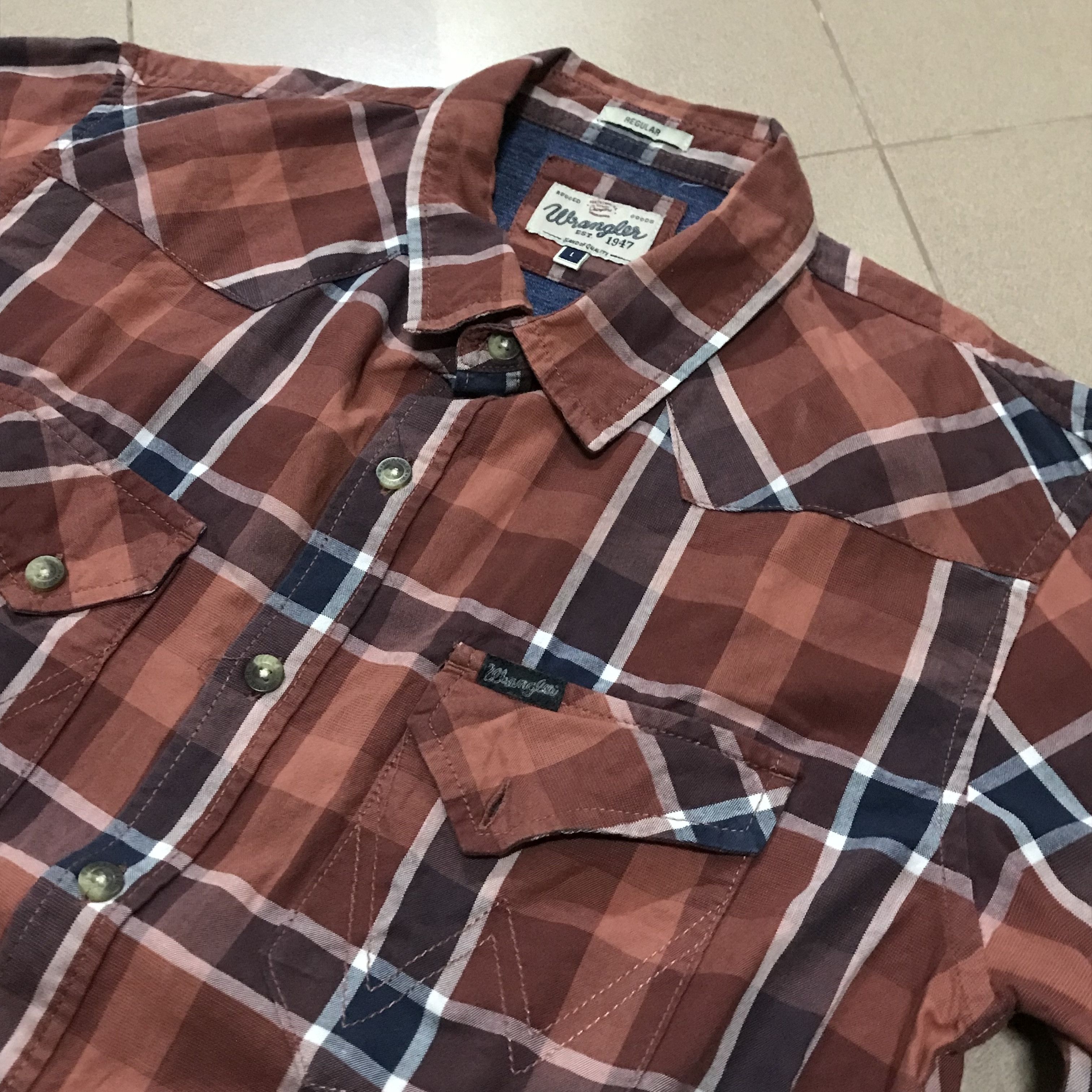 Wrangler Wrangler Flannel Tartan long Sleeves shirt Size L Size US M / EU 48-50 / 2 - 4 Thumbnail