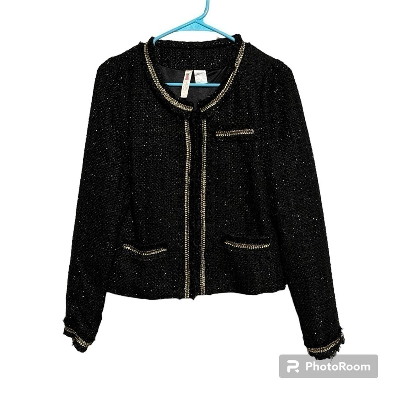 Other Alice Moon Black Sparkle Tweed Blazer Jacket Size Medium Size M / US 6-8 / IT 42-44 - 1 Thumbnail