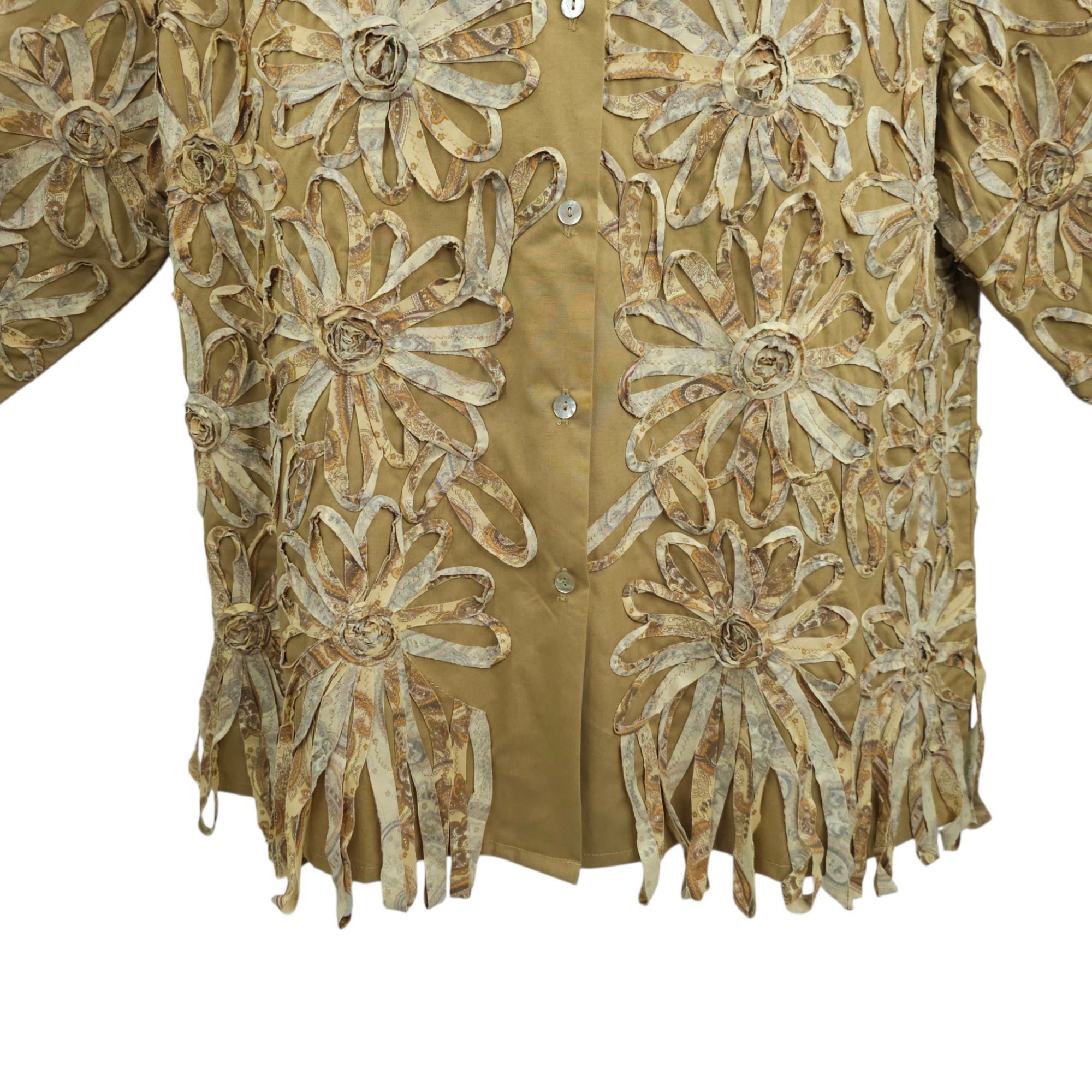 Other Pong Poco Shirt XL 3D Floral Appliqué Fabric Ribbons Bohemia Size XL / US 12-14 / IT 48-50 - 11 Thumbnail