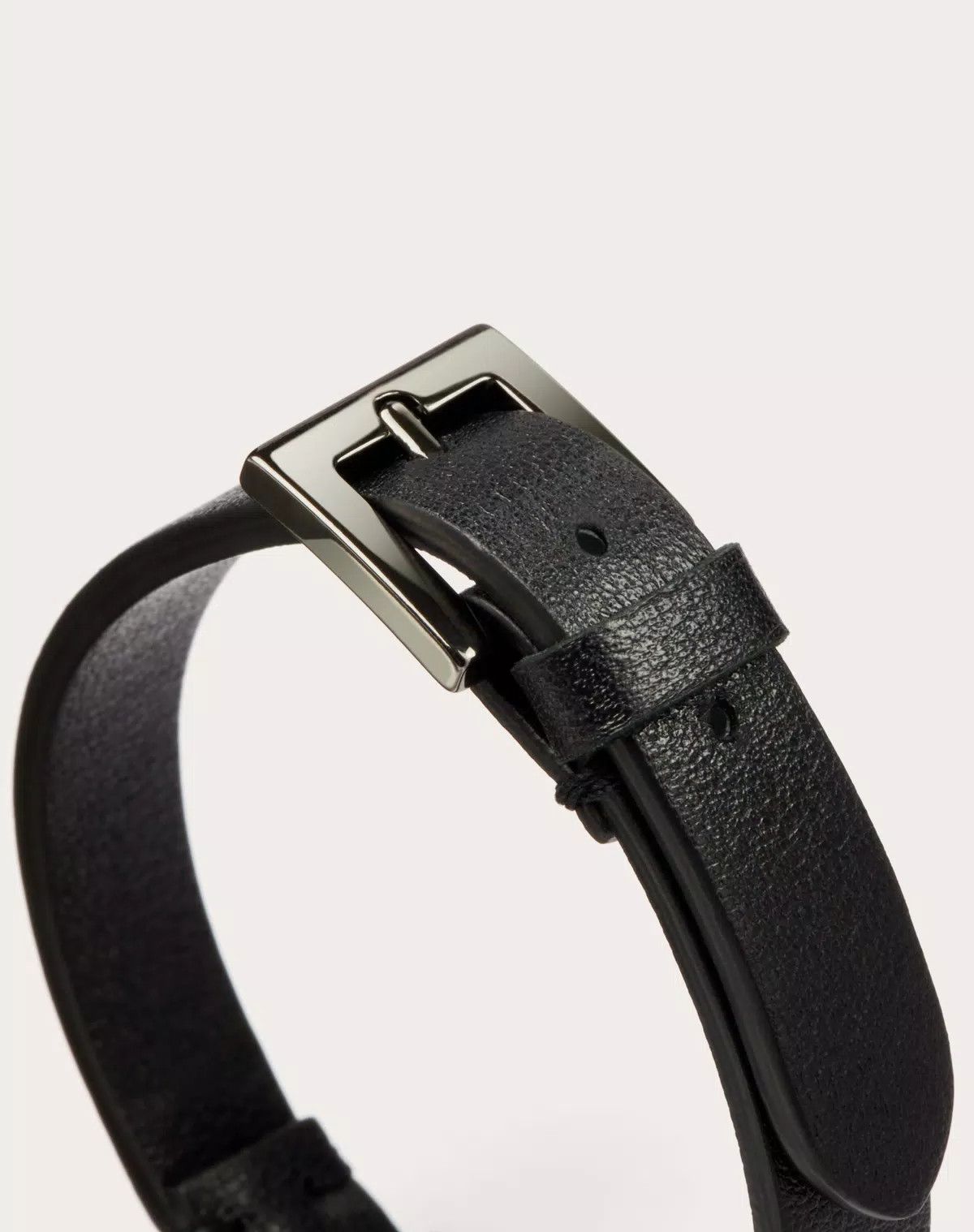 Valentino oc11z0725 Size:OS/Leather And Crystal Bracelets in Black Size ONE SIZE - 4 Thumbnail