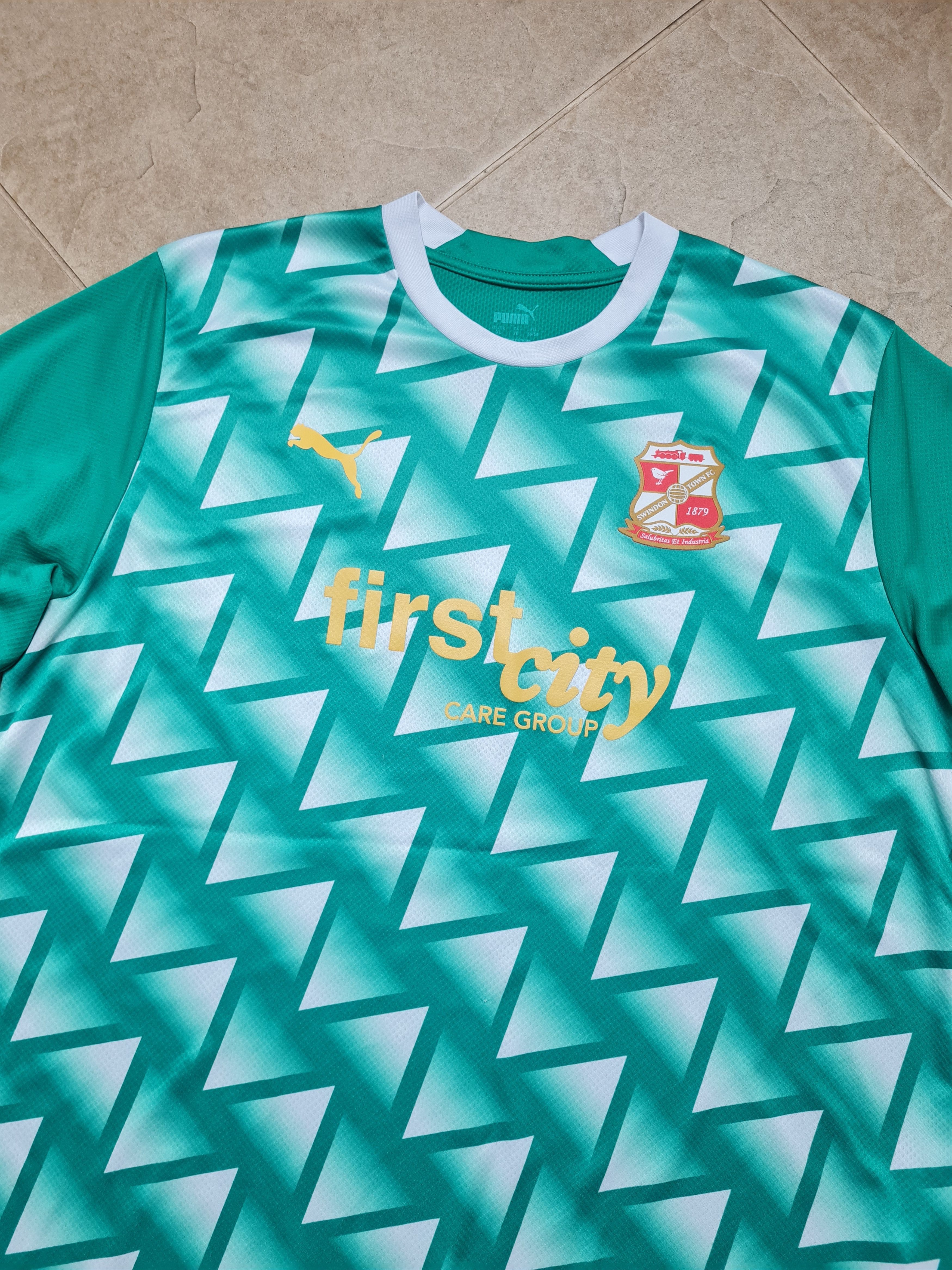 Puma Swindon Town 2022-23 Third Football Shirt Puma Retro Green Size US XL / EU 56 / 4 - 3 Thumbnail