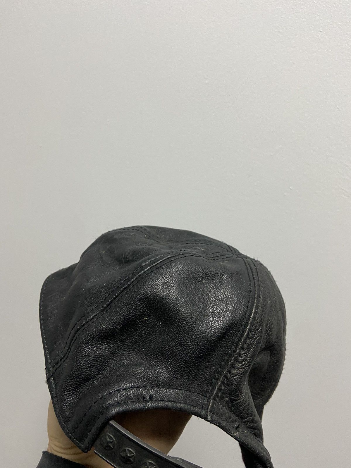 Honda × Vintage Honda leather Cap Vintage Racing big logo Size ONE SIZE - 9 Thumbnail