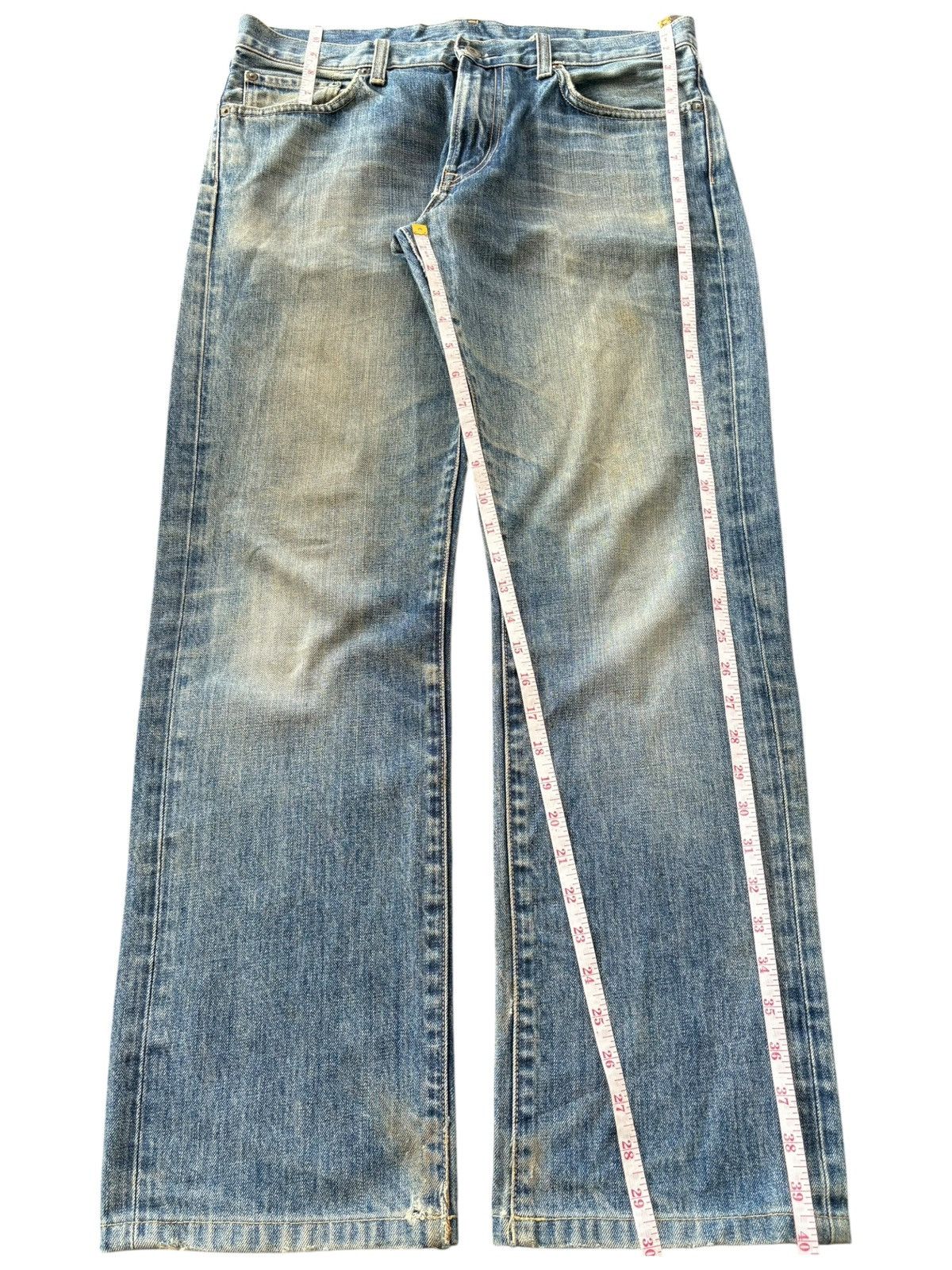 Uniqlo Vintage Japanese Uniqlo Mud Wash Distress Loose Jeans Size US 34 / EU 50 - 6 Thumbnail