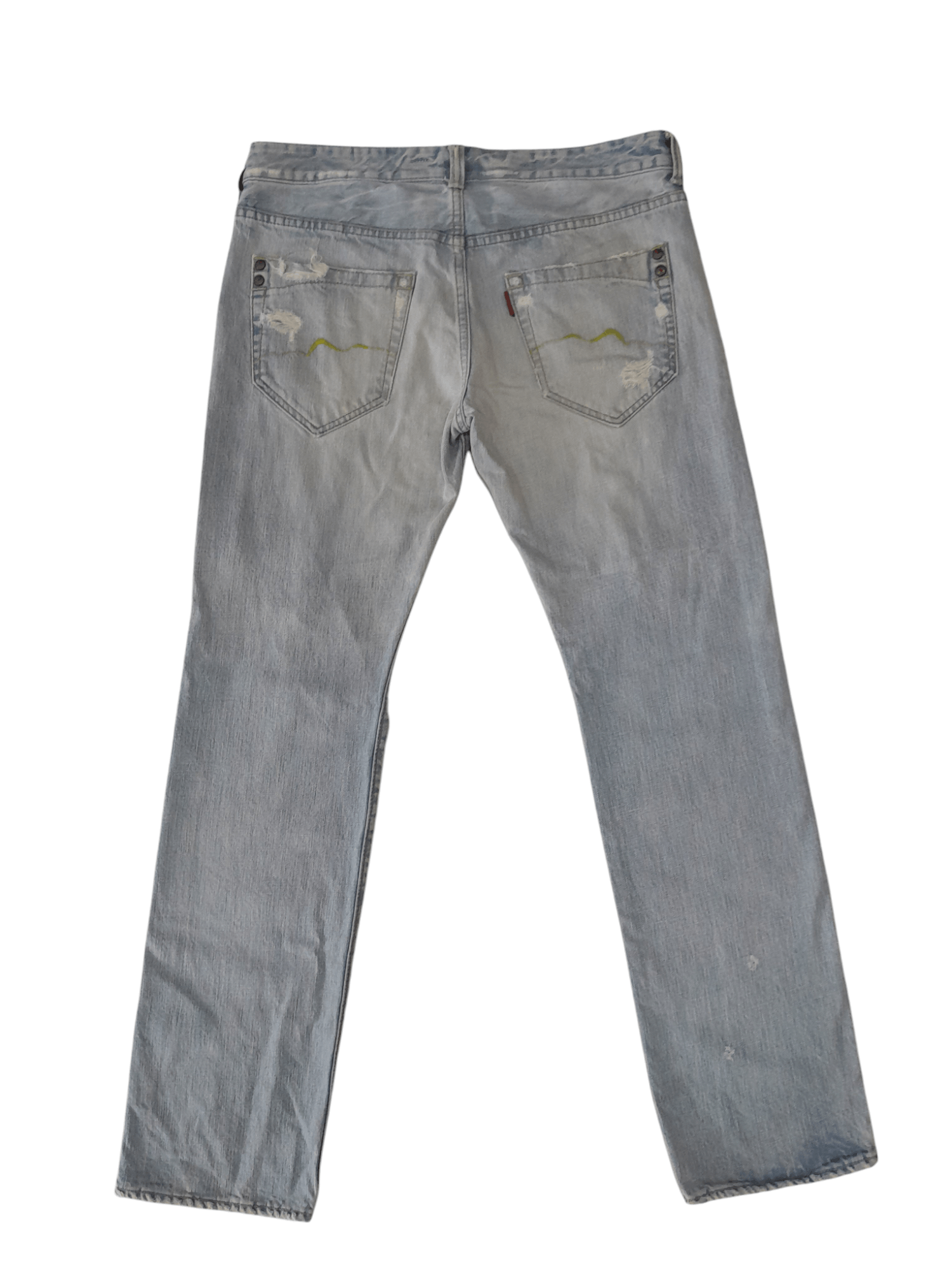 Designer × Japanese Brand Rivet & Blue Japan Denim Distressed (F406) Waist 33 Size US 33 - 7 Thumbnail