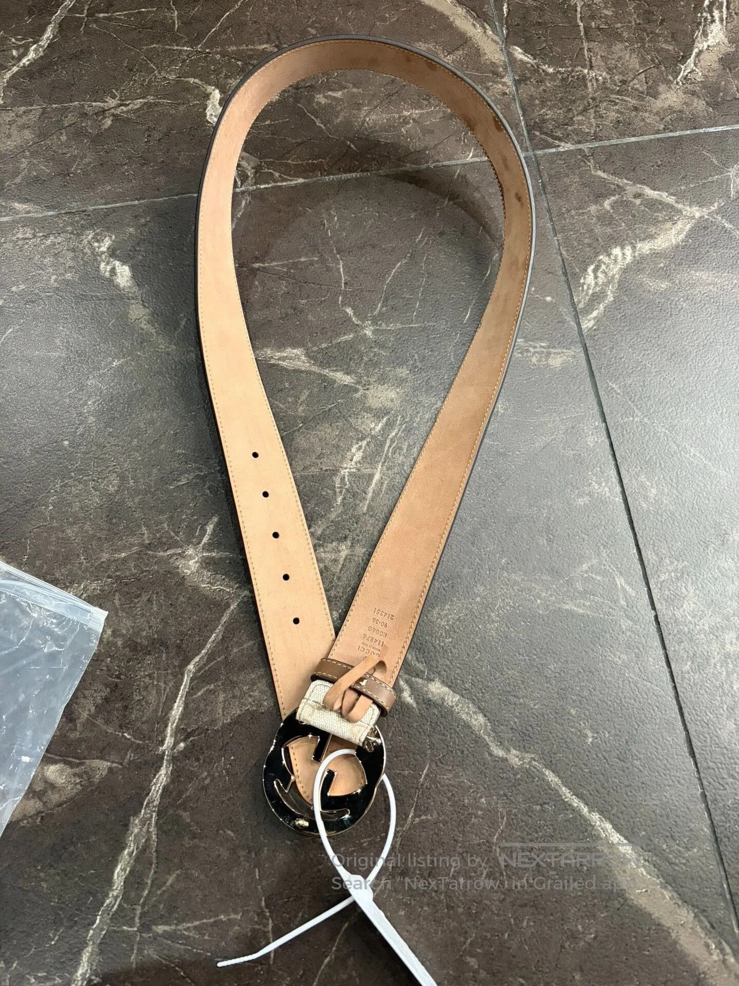 Gucci Gucci Classic G Embossed Belt. Size ONE SIZE - 2 Thumbnail