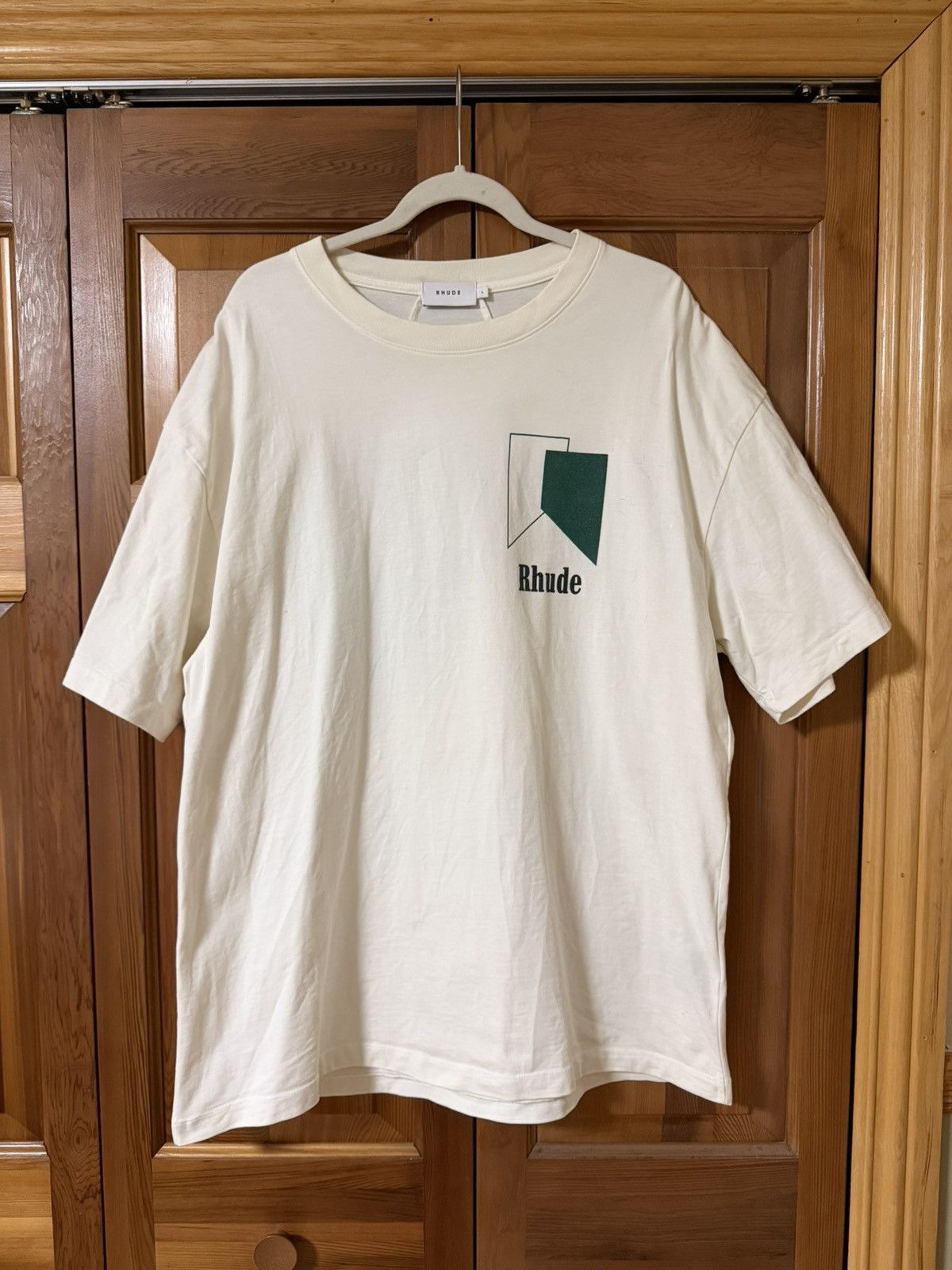 Rhude Rhude Track Logo Tee ‘Vintage White’ Size US L / EU 52-54 / 3 - 1 Thumbnail