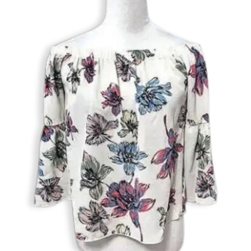 Other Charlotte Russe Blouse Floral Off Shoulder Multicolor S Size S / US 4 / IT 40 - 1 Thumbnail