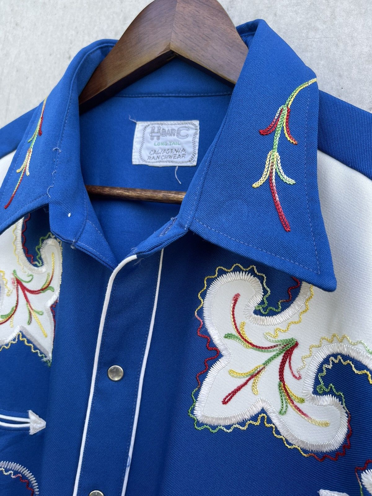 Vintage 🔥Vintage 1970's H BAR C Ranchwear Cowboy Western Shirt Size US L / EU 52-54 / 3 - 7 Thumbnail