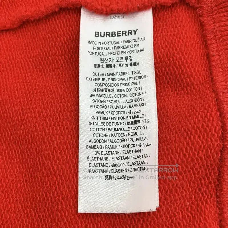 Burberry Burberry Red Cotton Women's Sweatshirt. Size M / US 6-8 / IT 42-44 - 6 Thumbnail