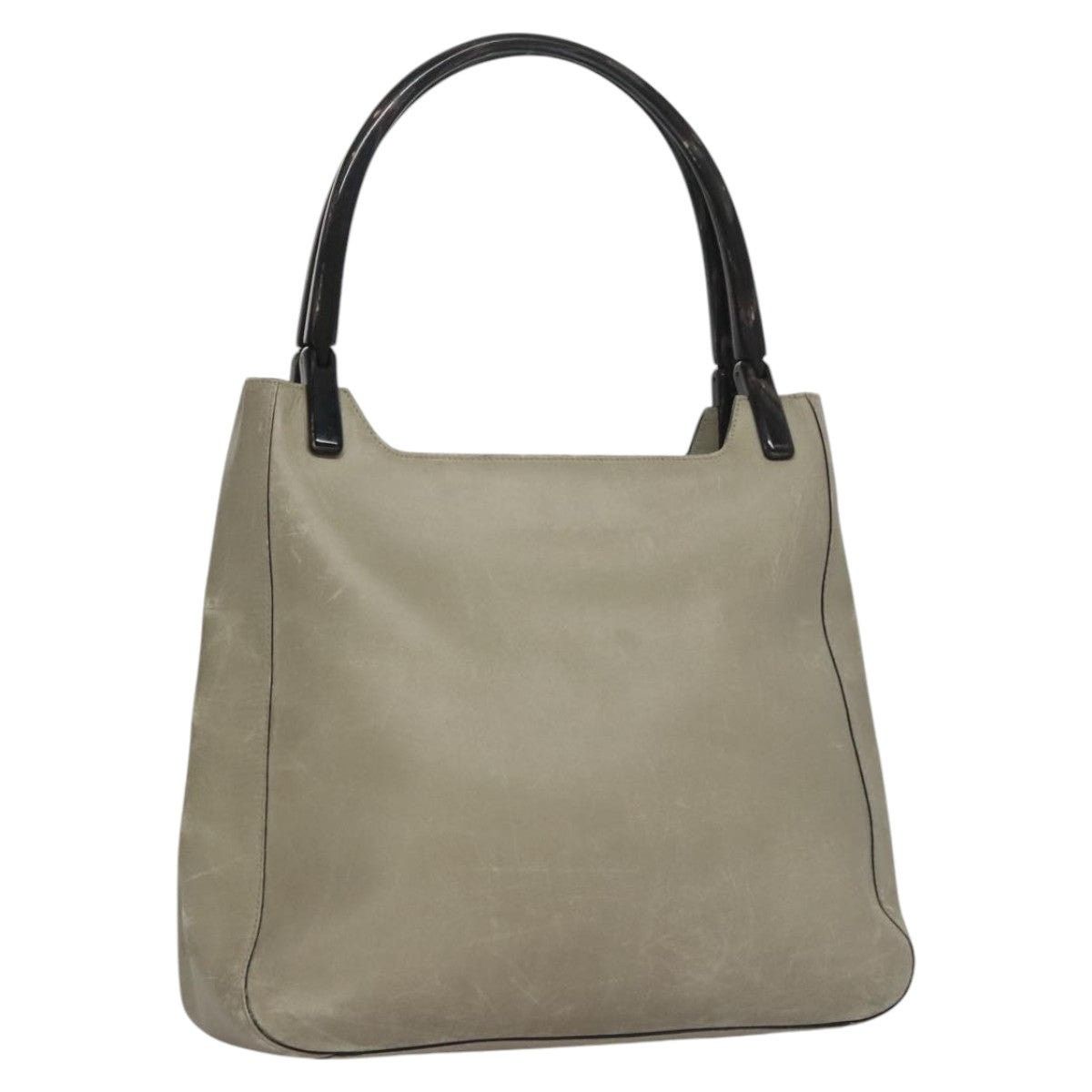 Prada PRADA Shoulder Bag Leather Plastic Gray Dark Brown Size ONE SIZE - 1 Thumbnail