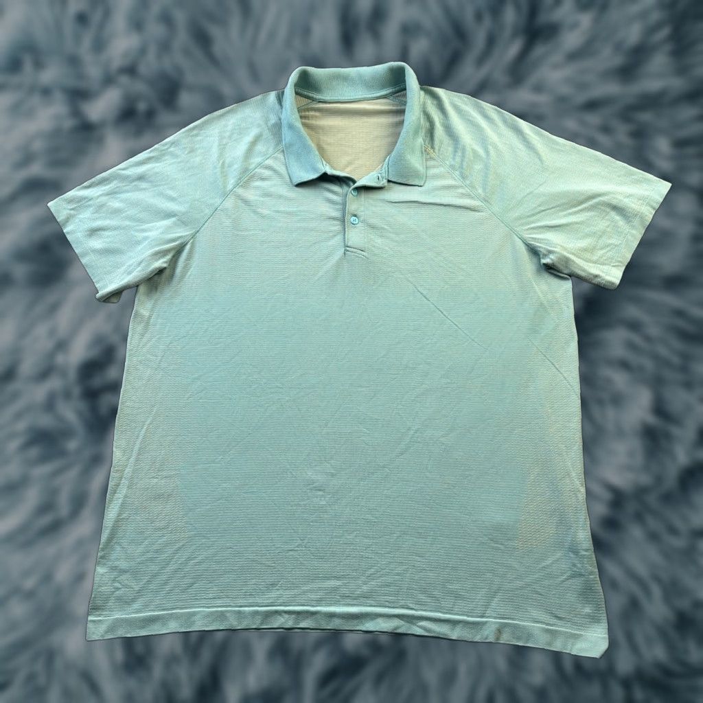 Lululemon Lululemon Polo Shirt Mens 2XL Green Vent Tech Performance Top Polo Shirt Mens 2XL Green Sports Golf Tennis Walking Regular Fit Short Sleeve Size US XXL / EU 58 / 5 - 1 Thumbnail