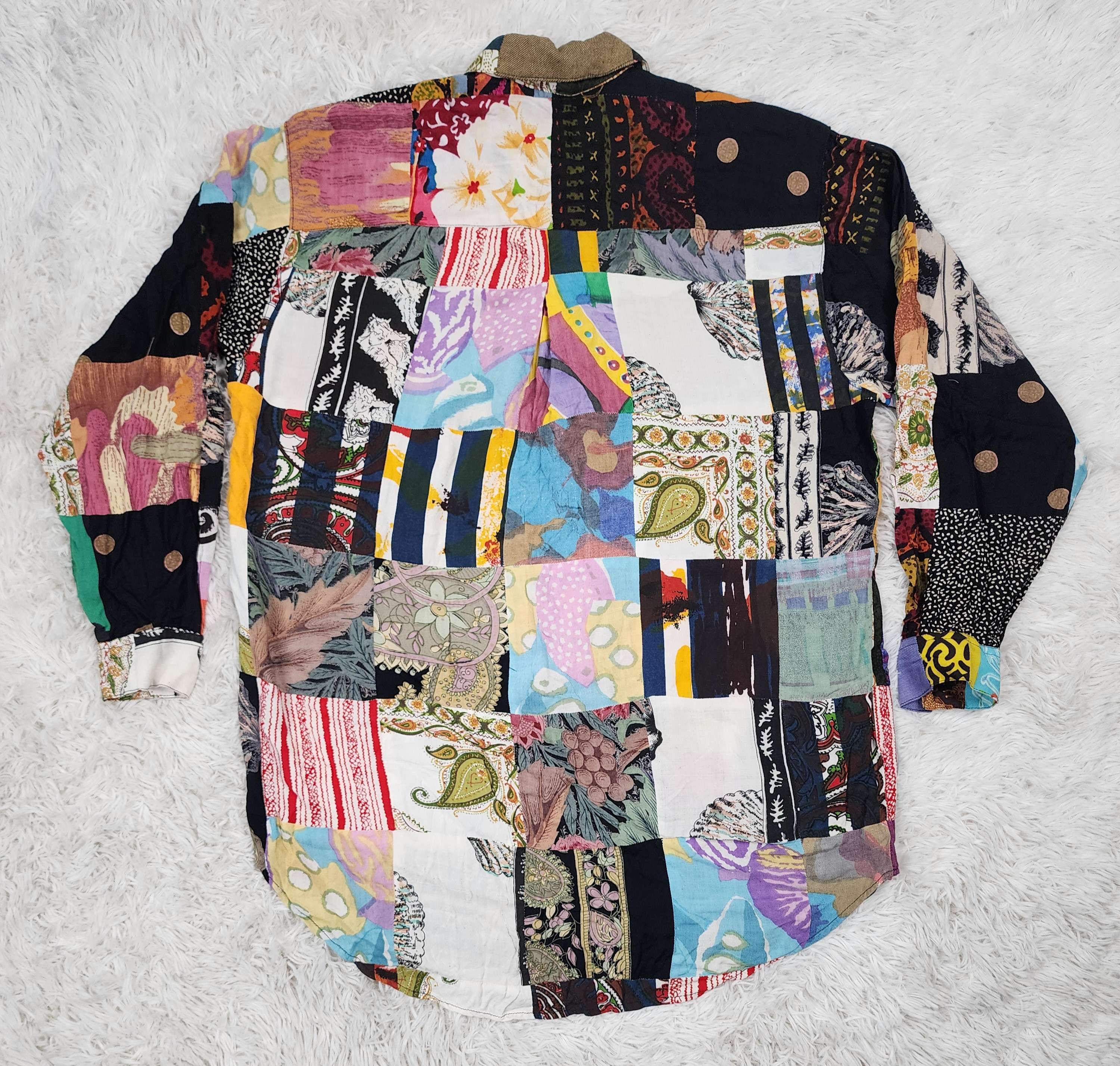 Vintage Vtg Sorrel international LS handmade patchwork button shirt Size US S / EU 44-46 / 1 - 6 Thumbnail
