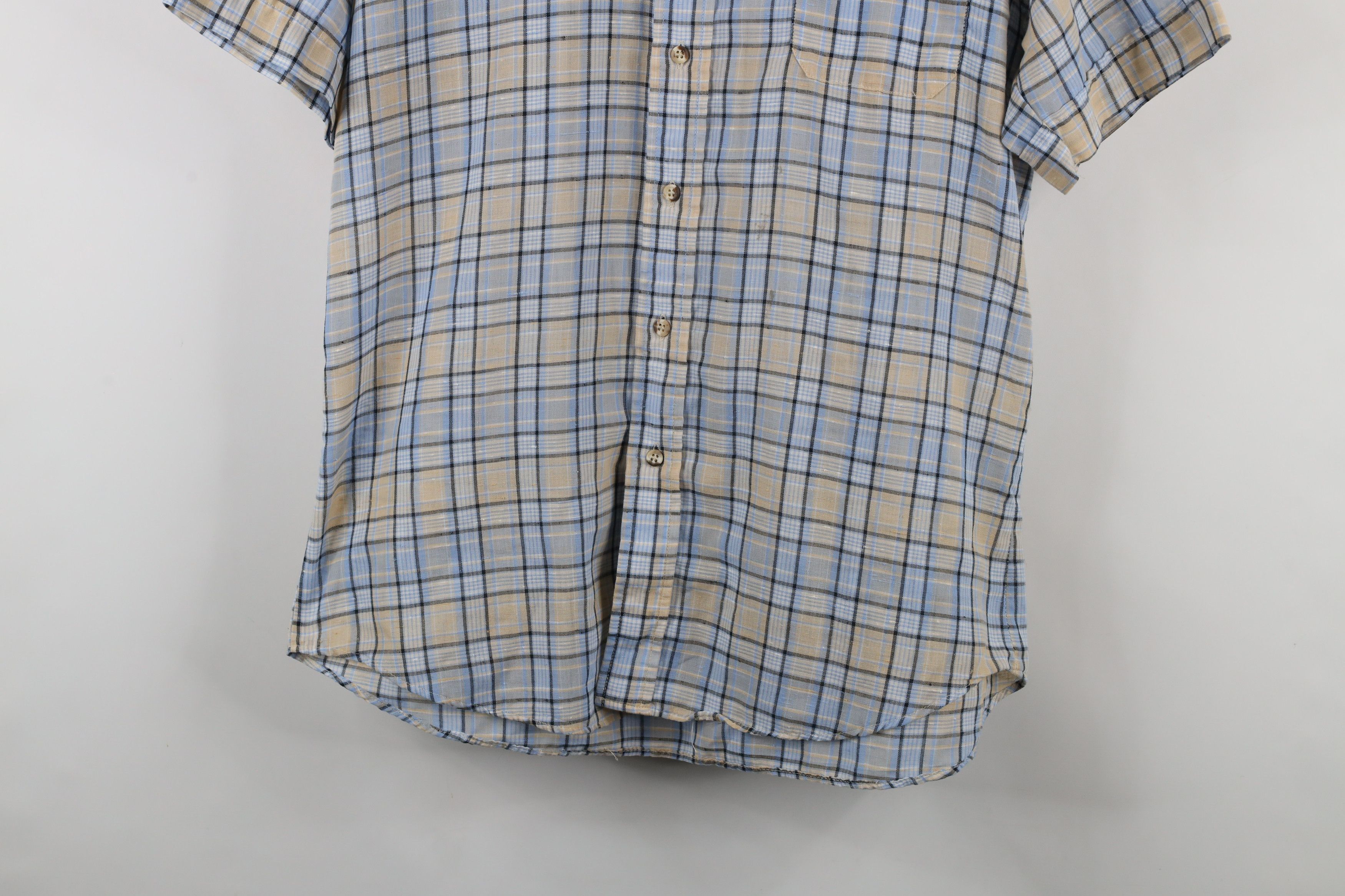 Levi's × Vintage Vintage 80s Levis Sheer Short Sleeve Button Down Shirt USA Size US L / EU 52-54 / 3 - 3 Thumbnail