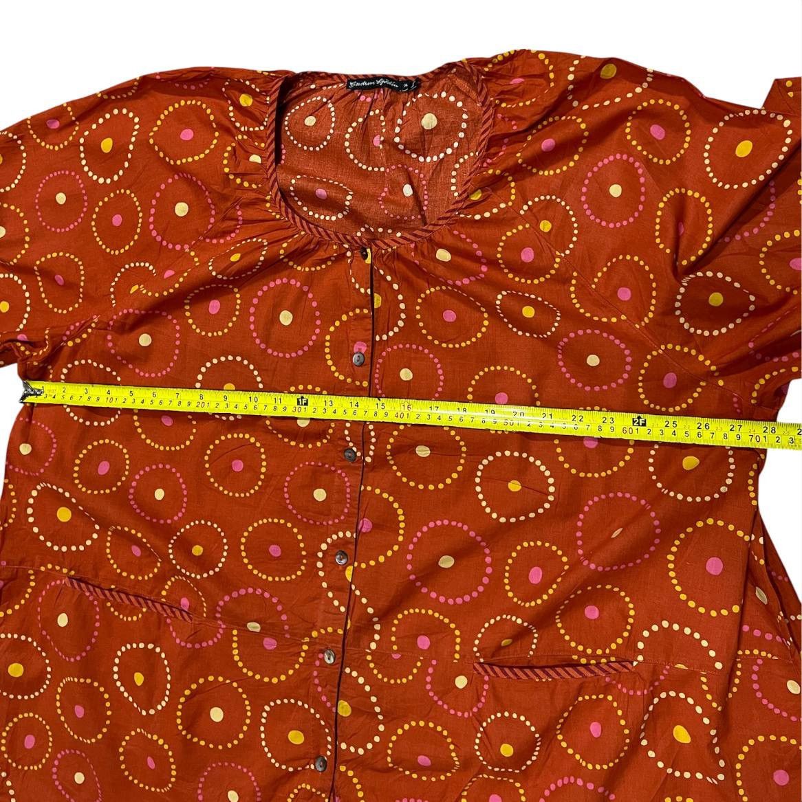 Gudrun Sjoden GUDRUN SJODEN ORGANIC COTTON V NECK BUTTON BLOUSE SHIRT XL Size XL / US 12-14 / IT 48-50 - 7 Thumbnail