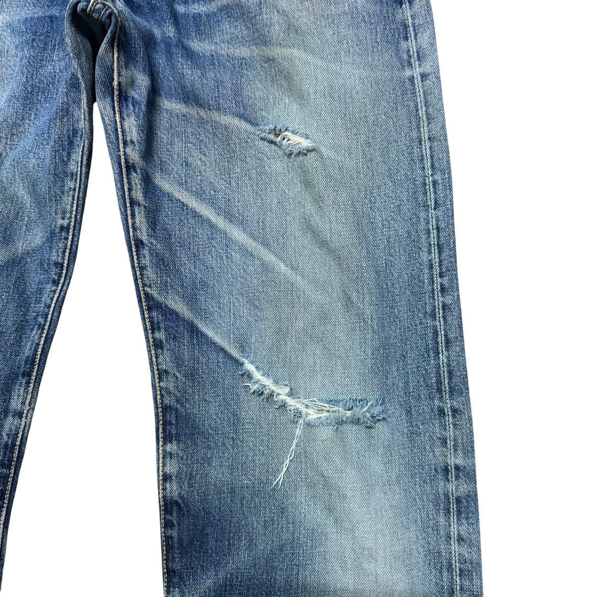 Evisu Vintage Evis Denim Selvedge Jeans Distressed Size US 30 / EU 46 - 7 Thumbnail