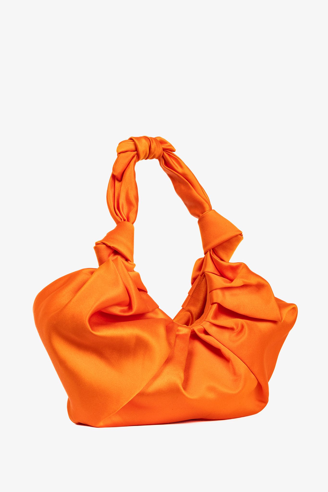 Other A Bronze Age Kiku Orange Crush Satin Croissant Handbag Size ONE SIZE - 2 Thumbnail